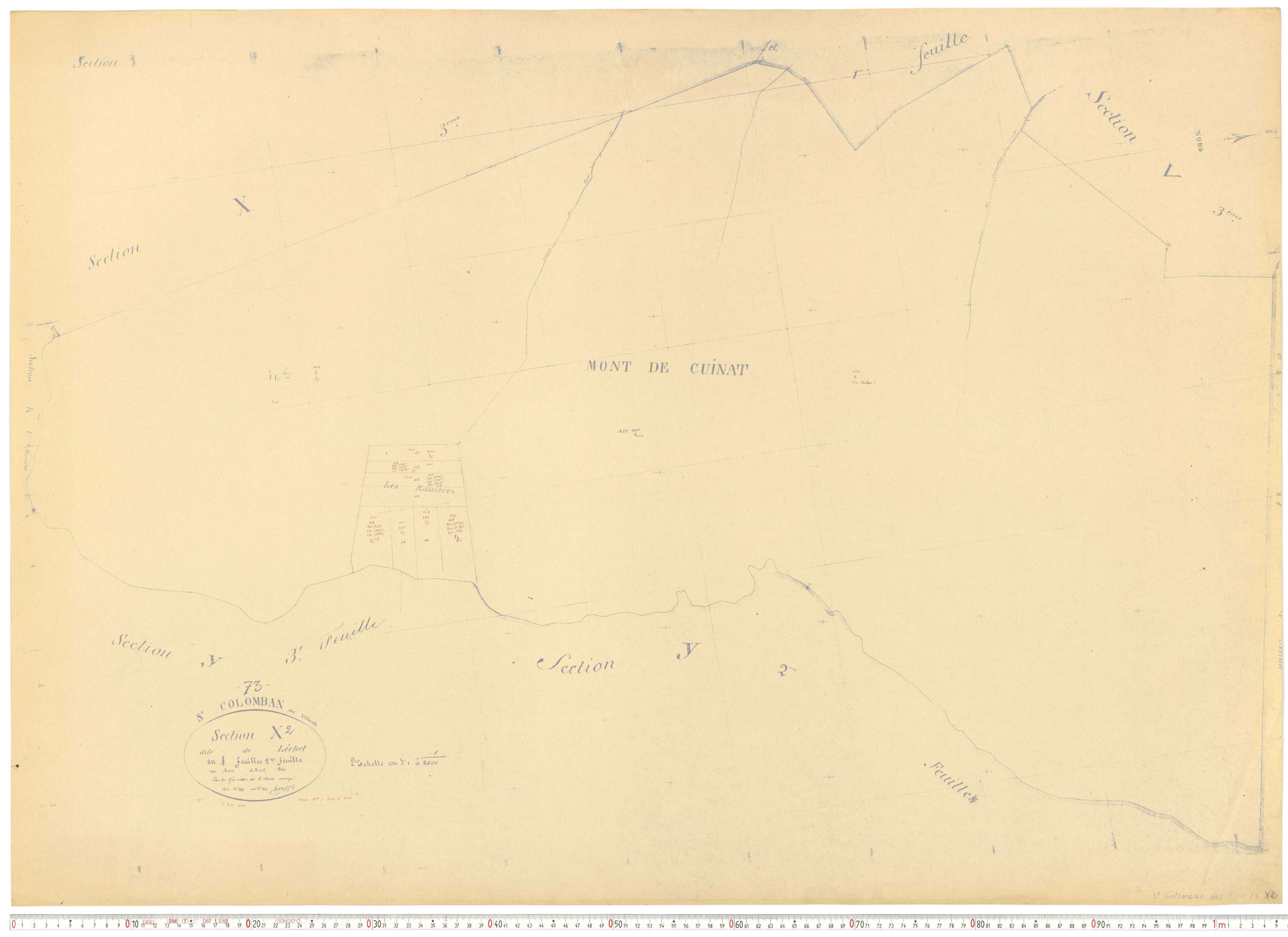 Saint-Colomban-des-Villards - Plans cadastraux du cadastre rénové.