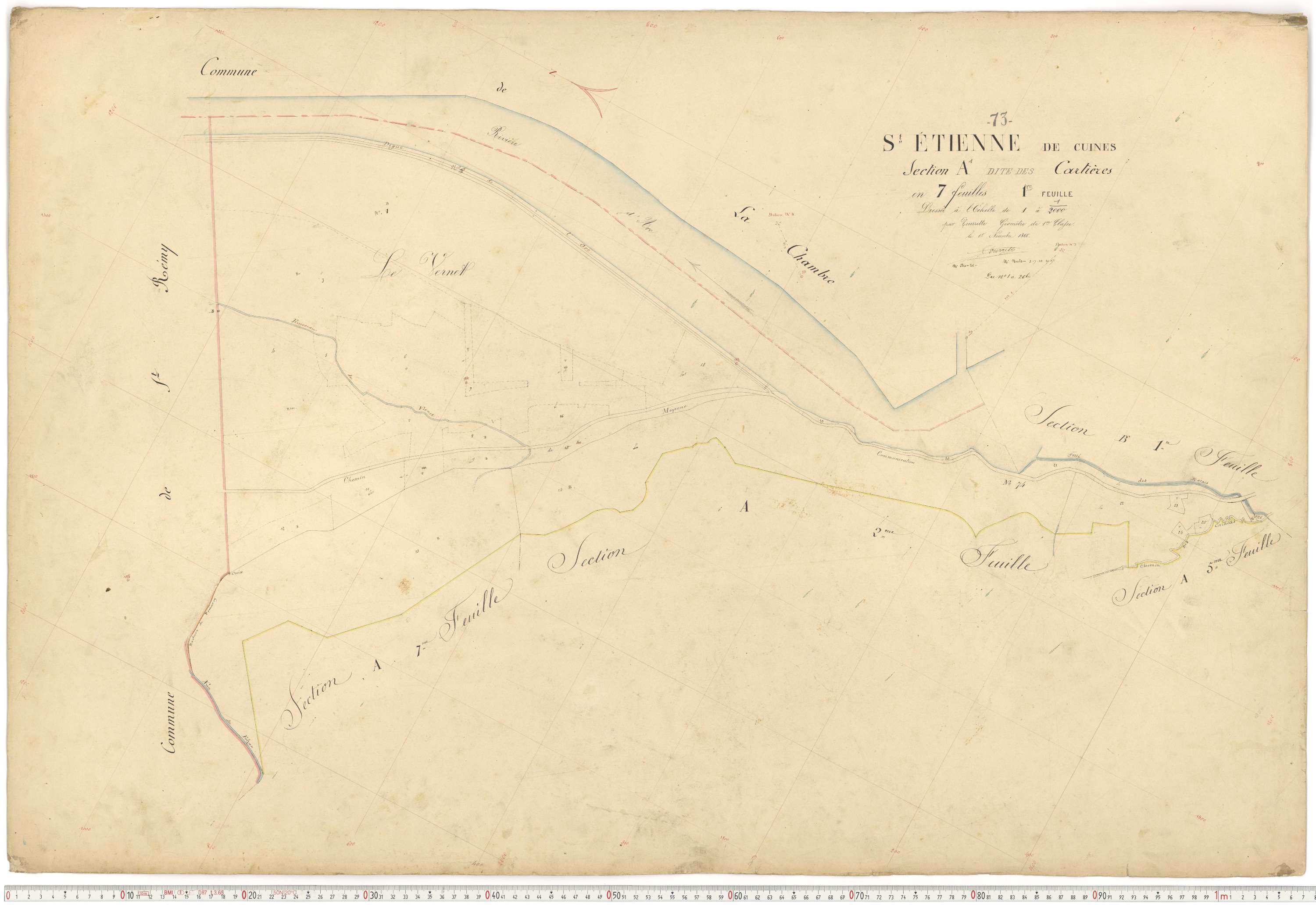 Saint-Étienne-de-Cuines - Plans cadastraux du premier cadastre français.
