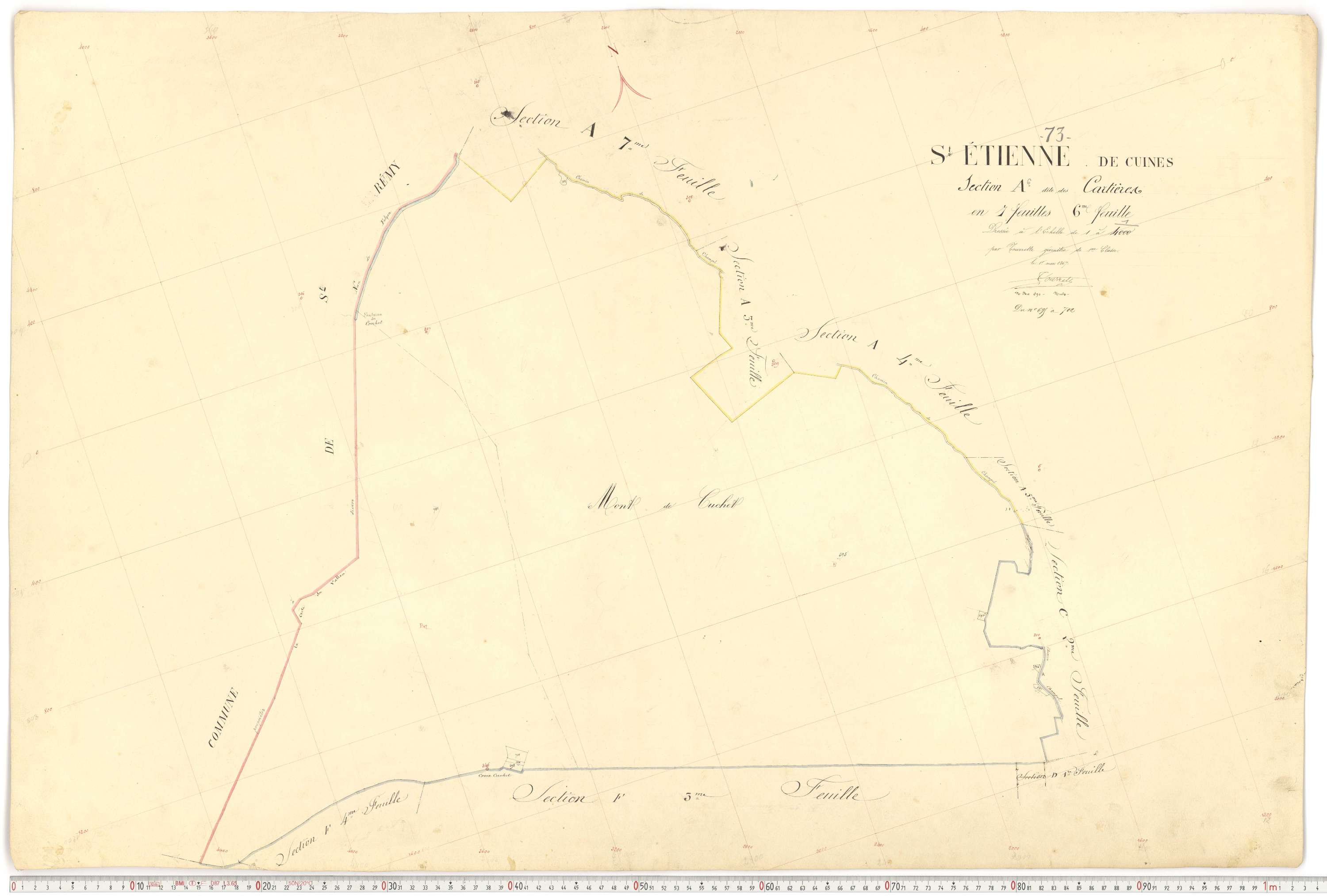 Saint-Étienne-de-Cuines - Plans cadastraux du premier cadastre français.