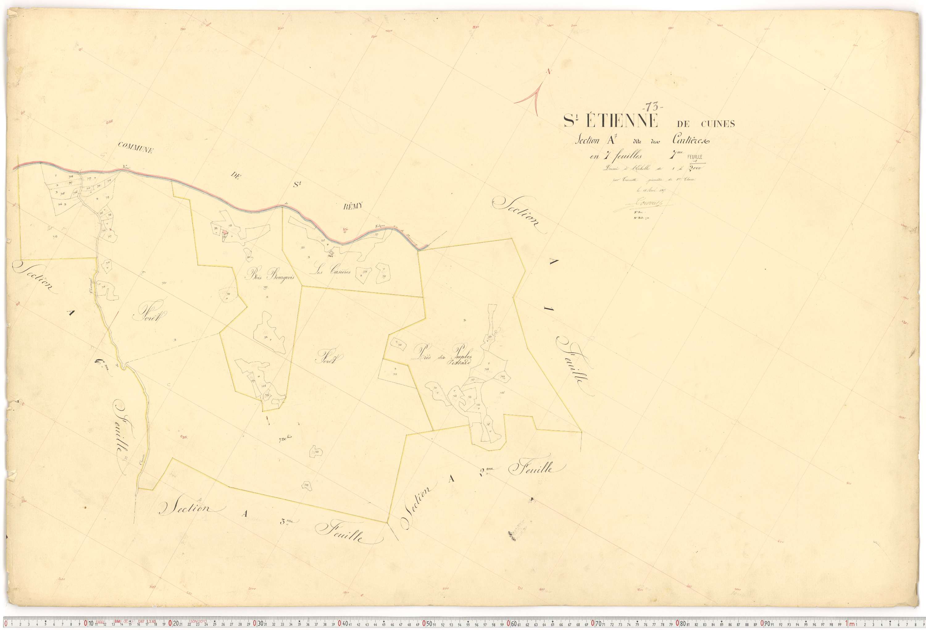 Saint-Étienne-de-Cuines - Plans cadastraux du premier cadastre français.