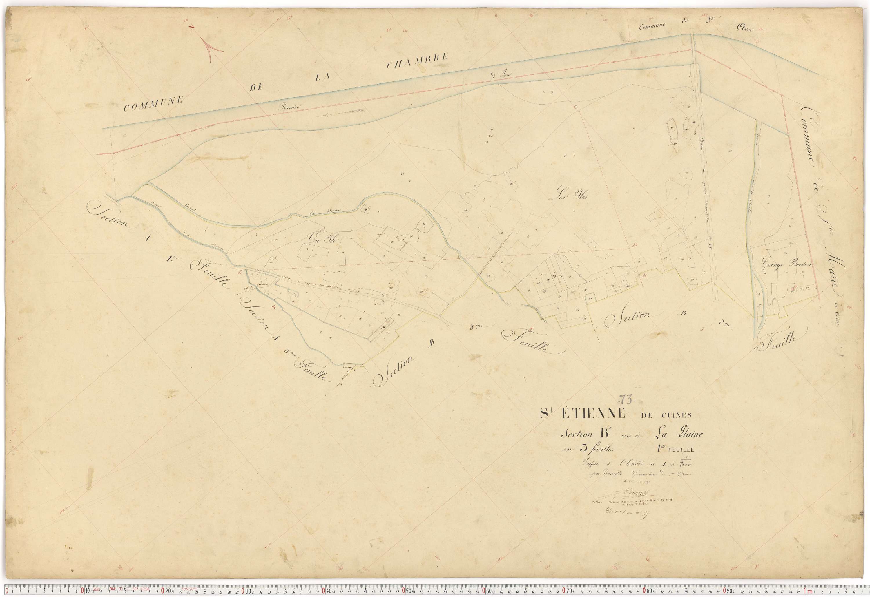 Saint-Étienne-de-Cuines - Plans cadastraux du premier cadastre français.