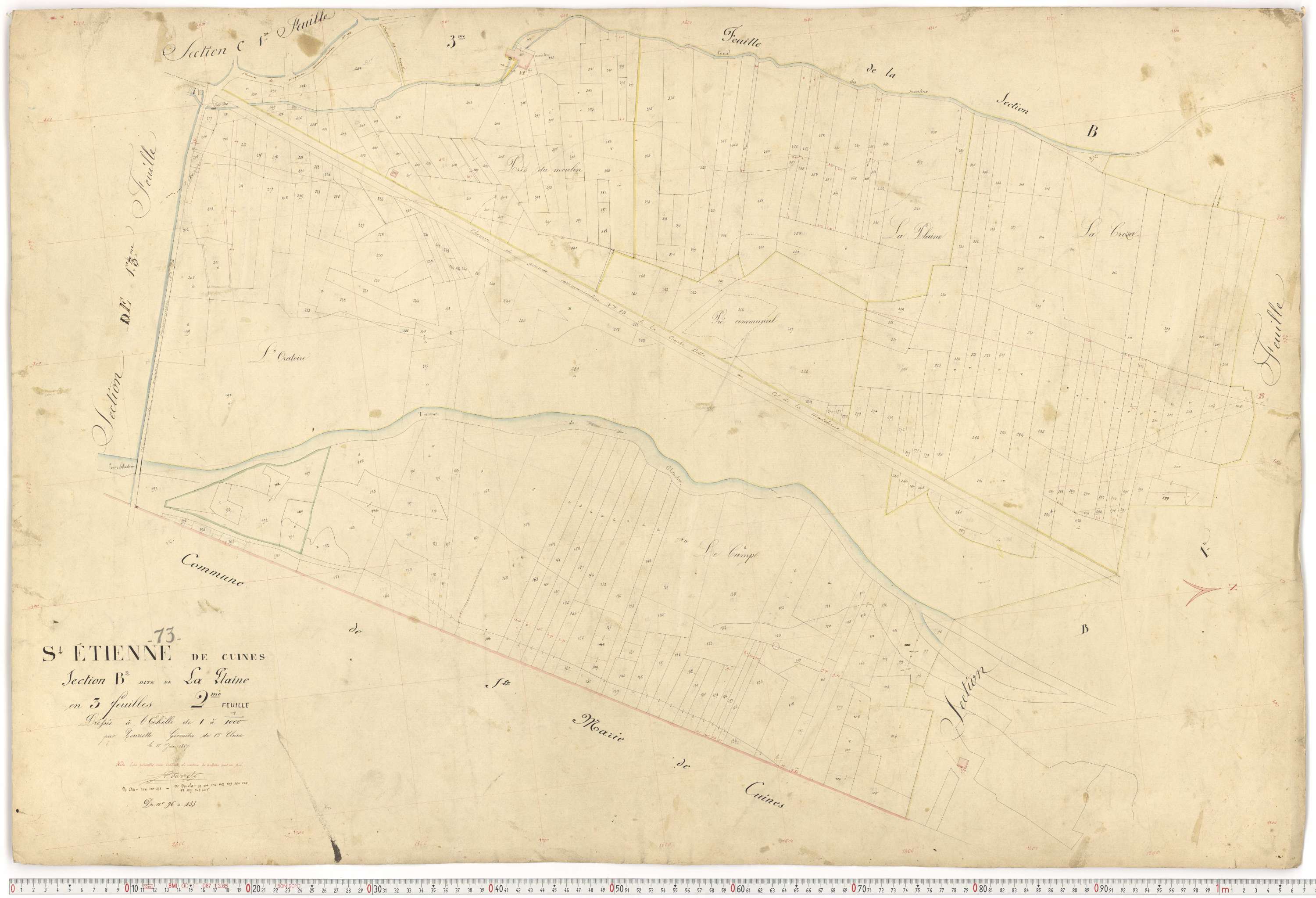 Saint-Étienne-de-Cuines - Plans cadastraux du premier cadastre français.