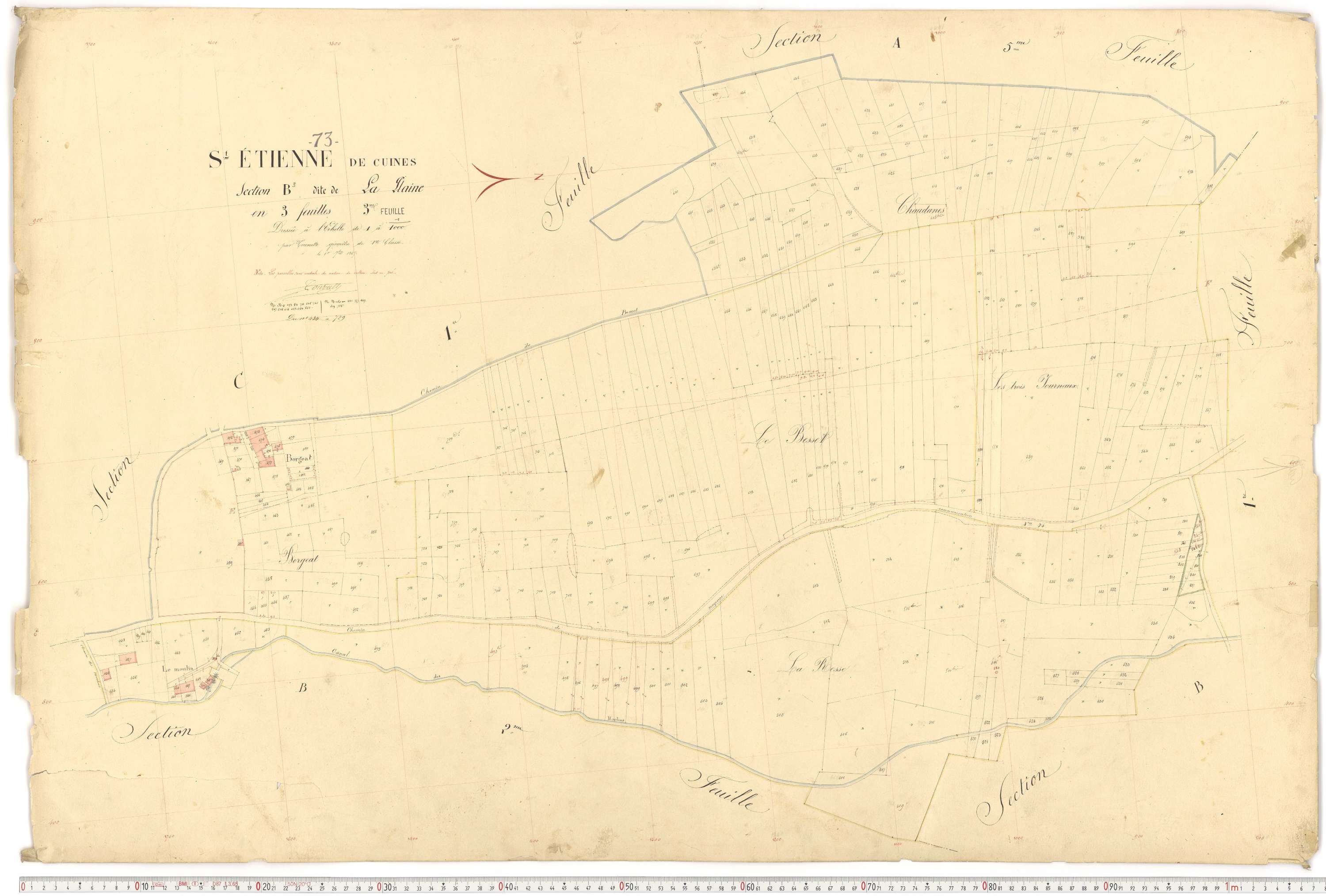 Saint-Étienne-de-Cuines - Plans cadastraux du premier cadastre français.