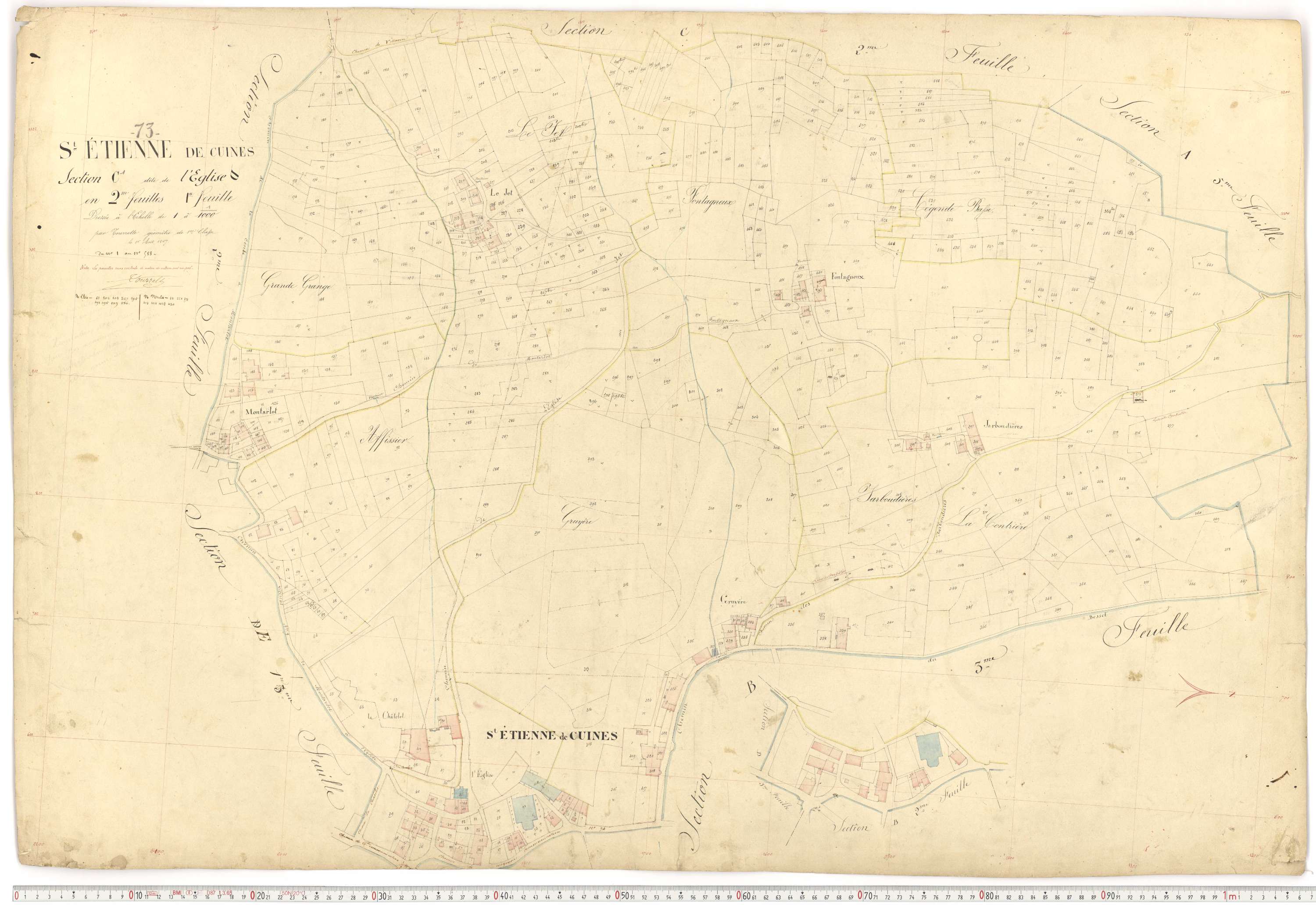Saint-Étienne-de-Cuines - Plans cadastraux du premier cadastre français.
