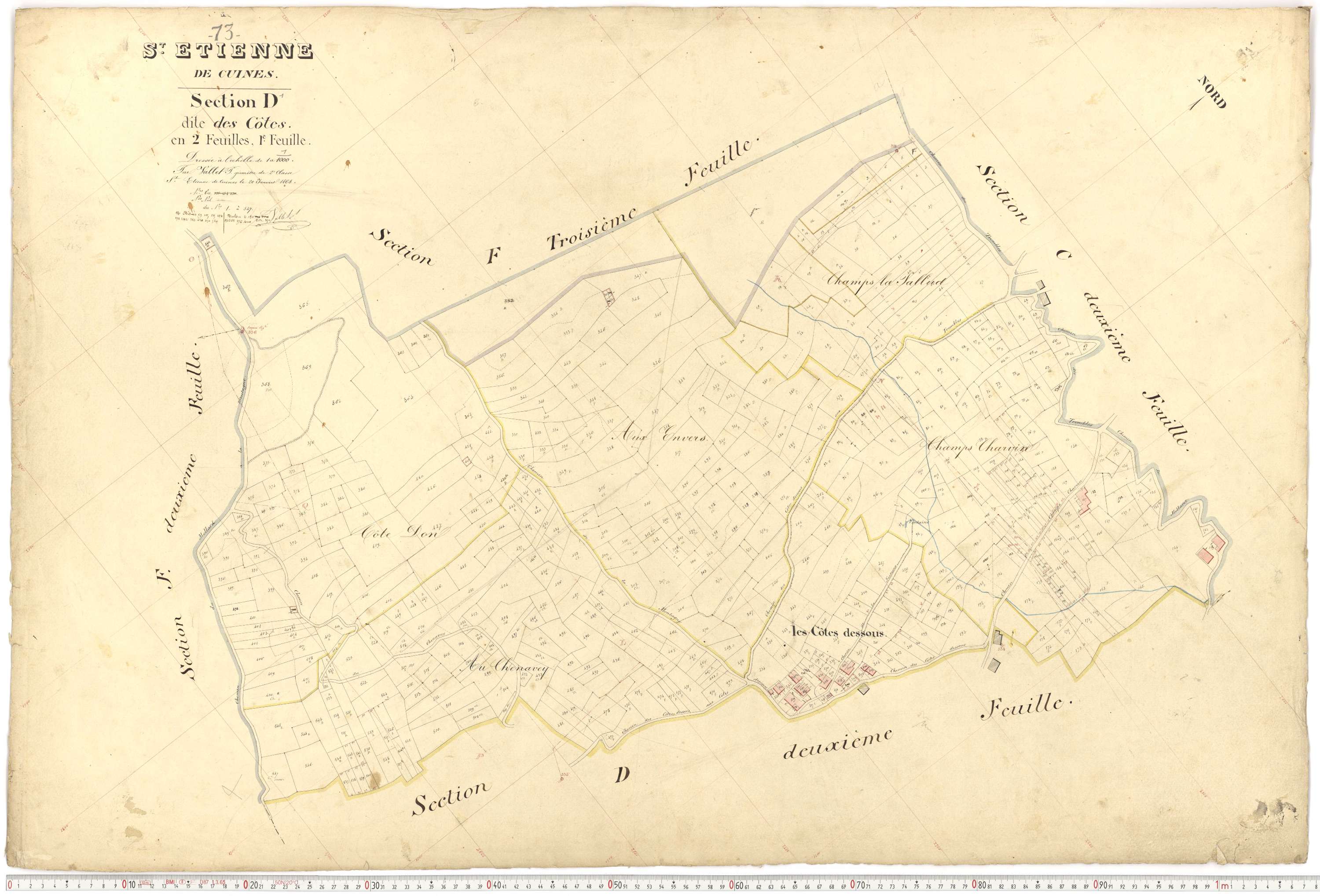 Saint-Étienne-de-Cuines - Plans cadastraux du premier cadastre français.