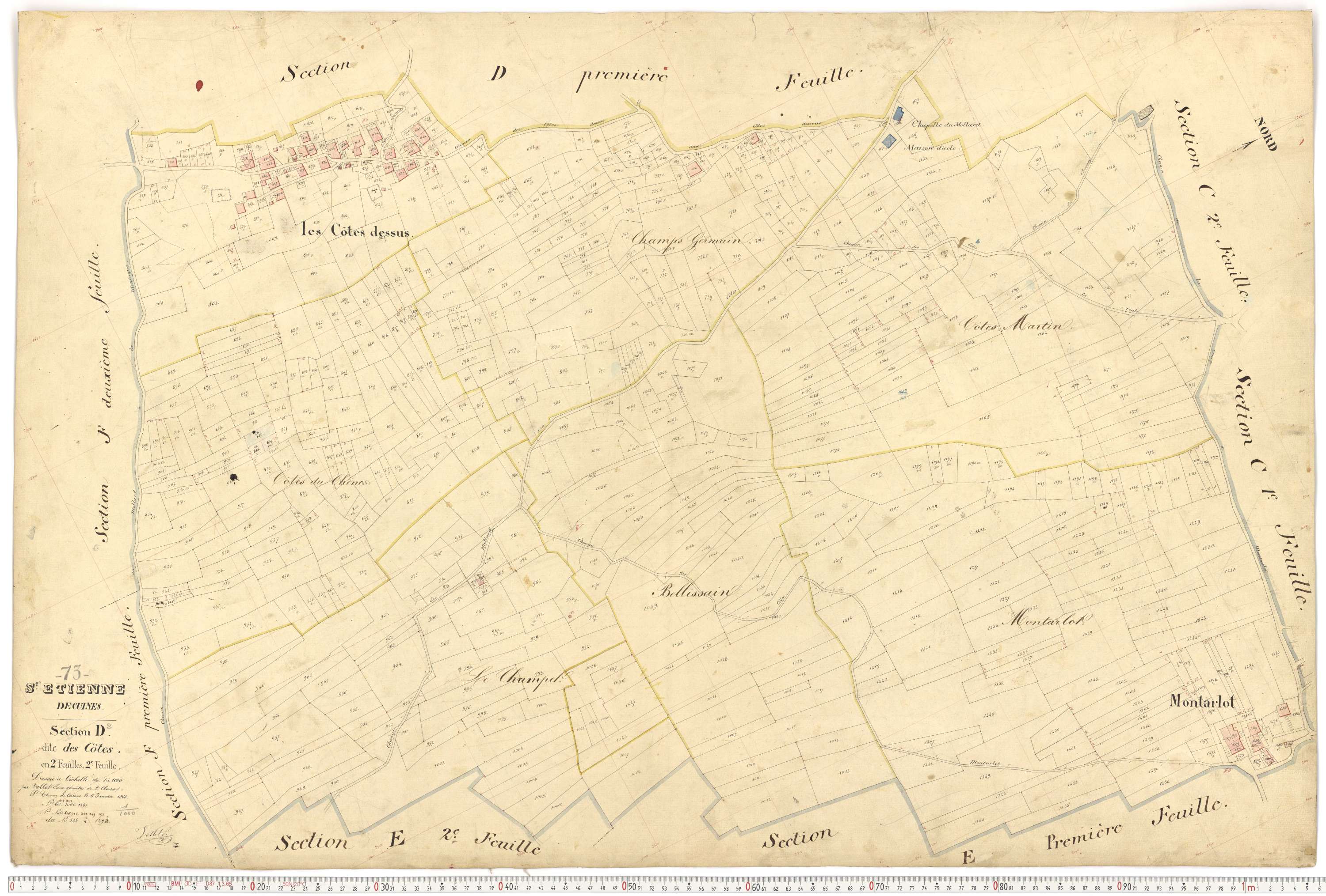 Saint-Étienne-de-Cuines - Plans cadastraux du premier cadastre français.