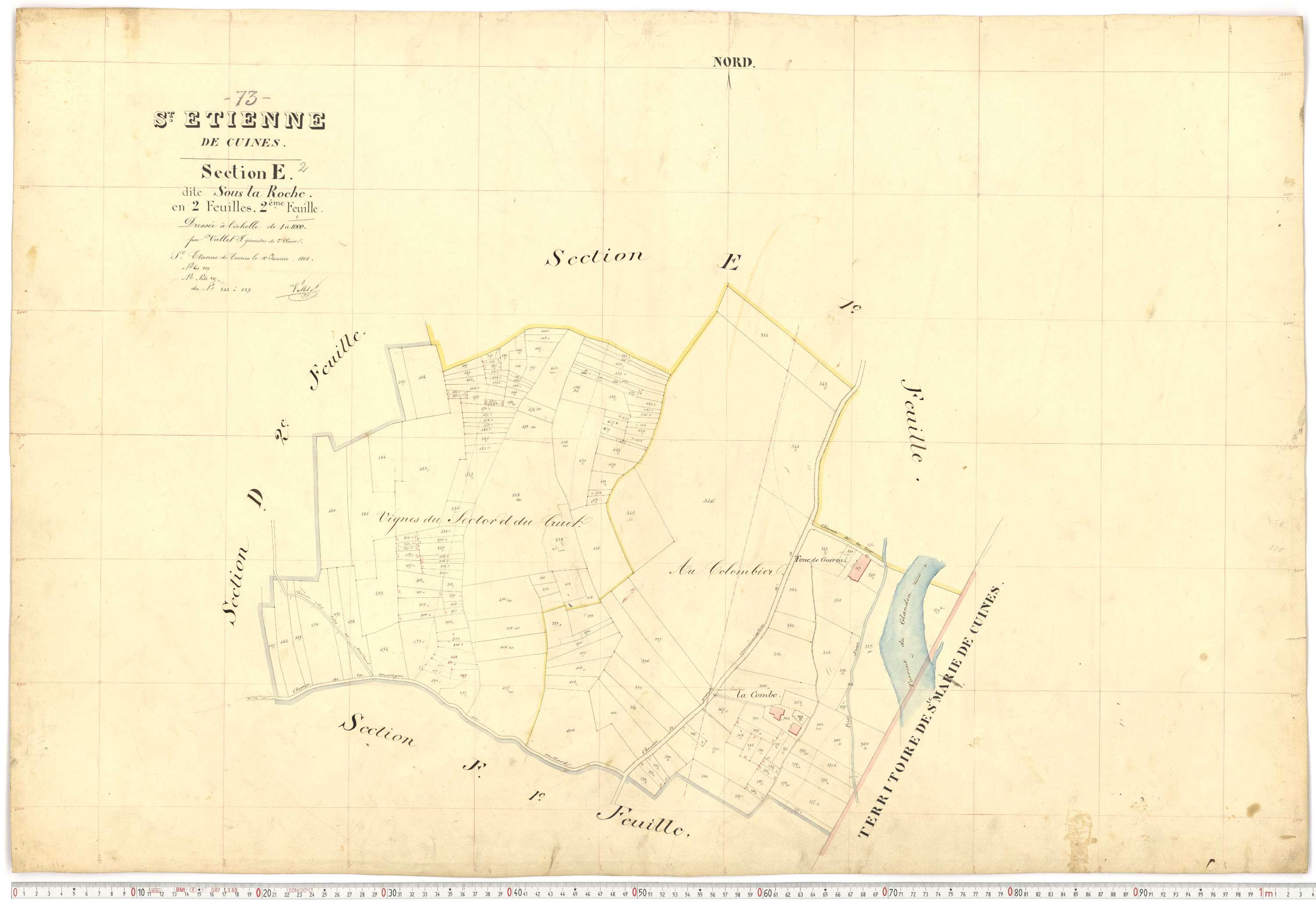 Saint-Étienne-de-Cuines - Plans cadastraux du premier cadastre français.