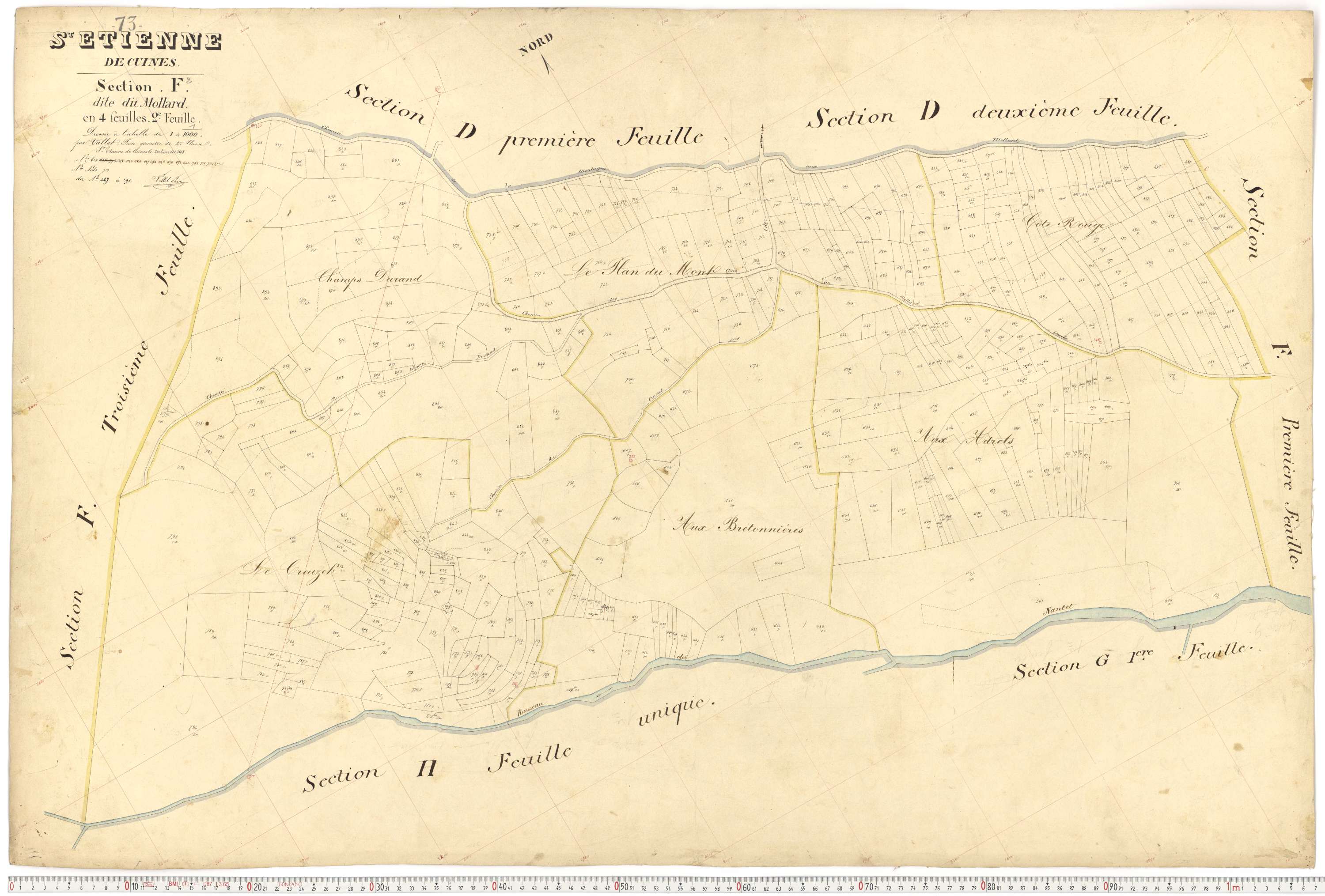 Saint-Étienne-de-Cuines - Plans cadastraux du premier cadastre français.