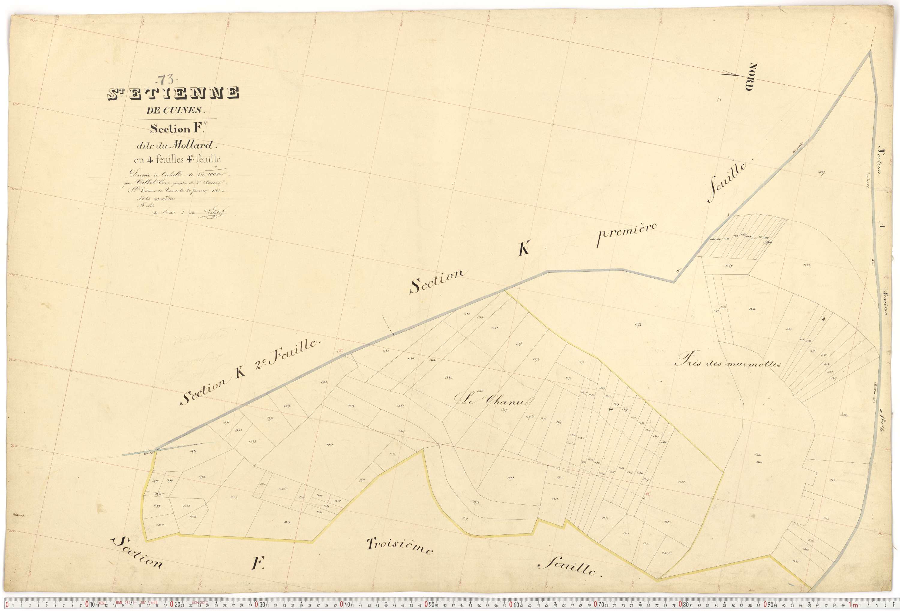 Saint-Étienne-de-Cuines - Plans cadastraux du premier cadastre français.