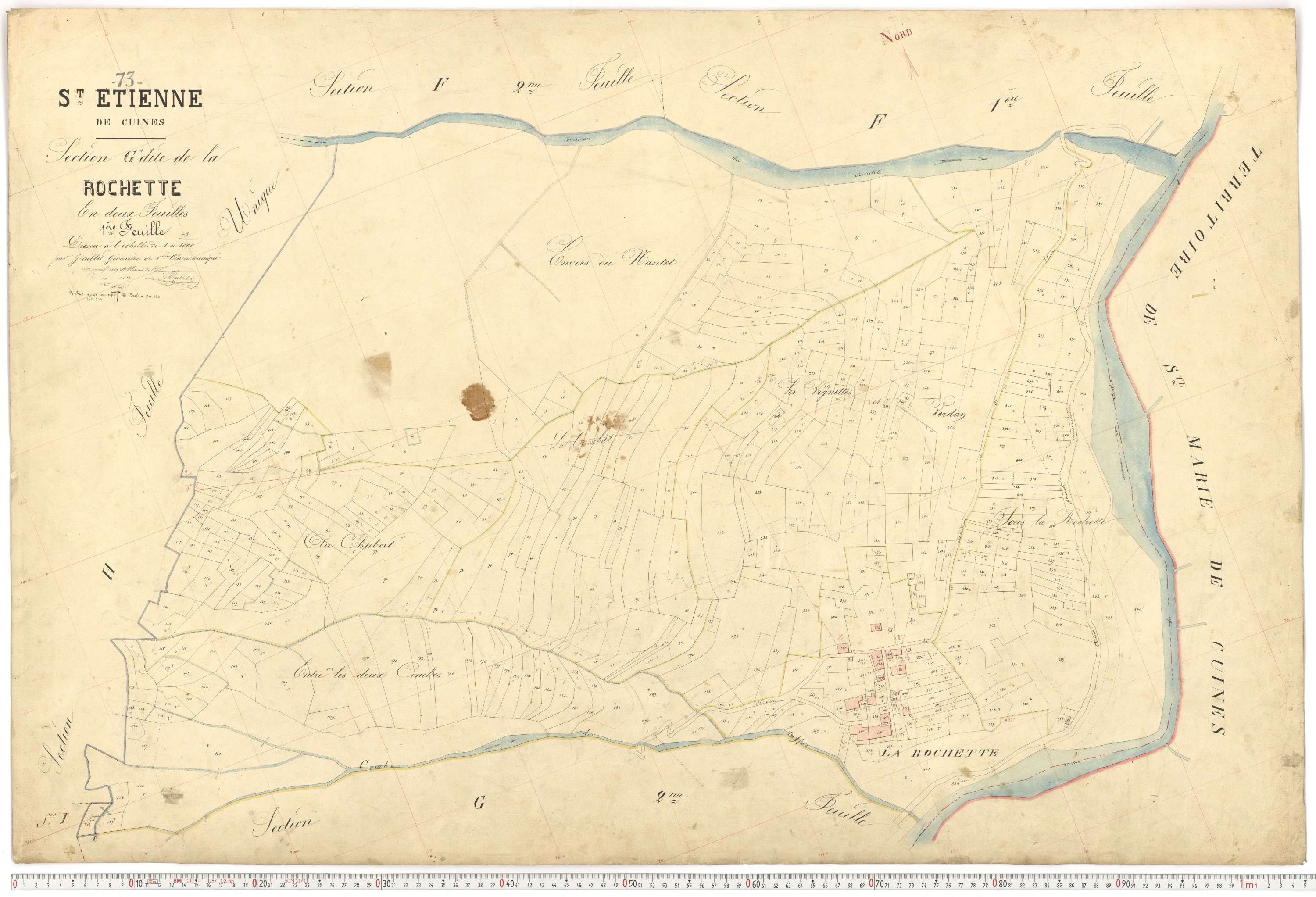 Saint-Étienne-de-Cuines - Plans cadastraux du premier cadastre français.
