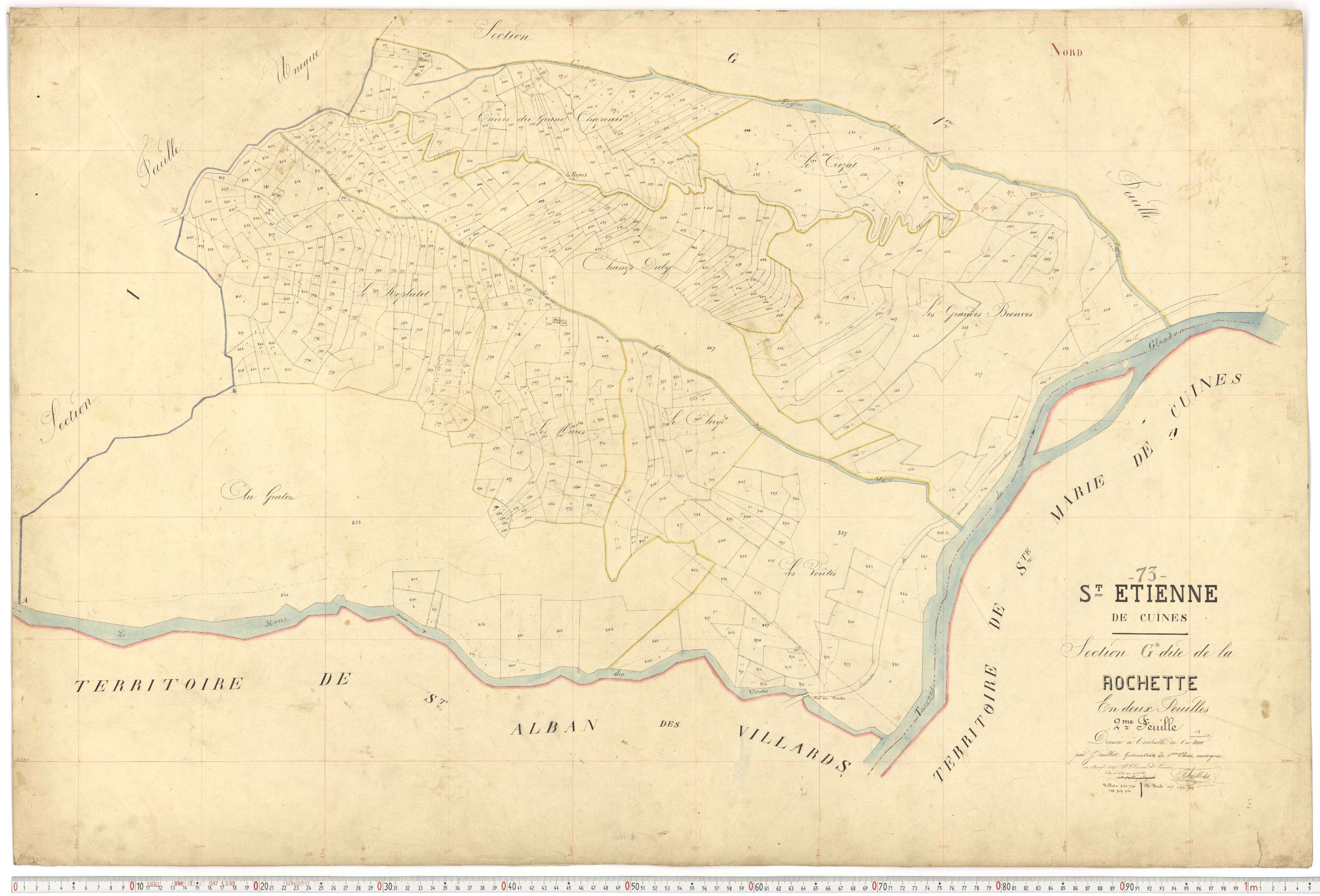Saint-Étienne-de-Cuines - Plans cadastraux du premier cadastre français.