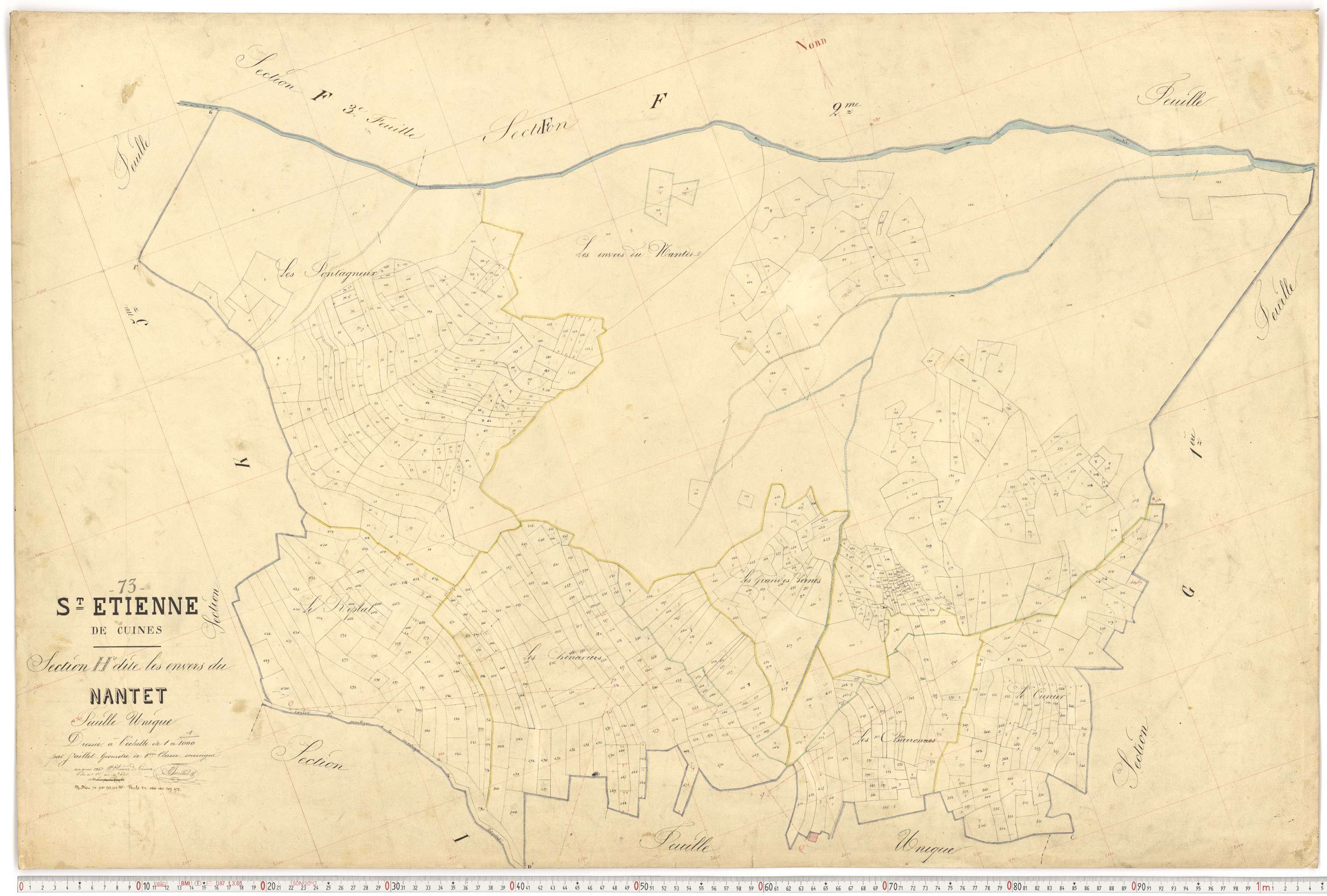Saint-Étienne-de-Cuines - Plans cadastraux du premier cadastre français.