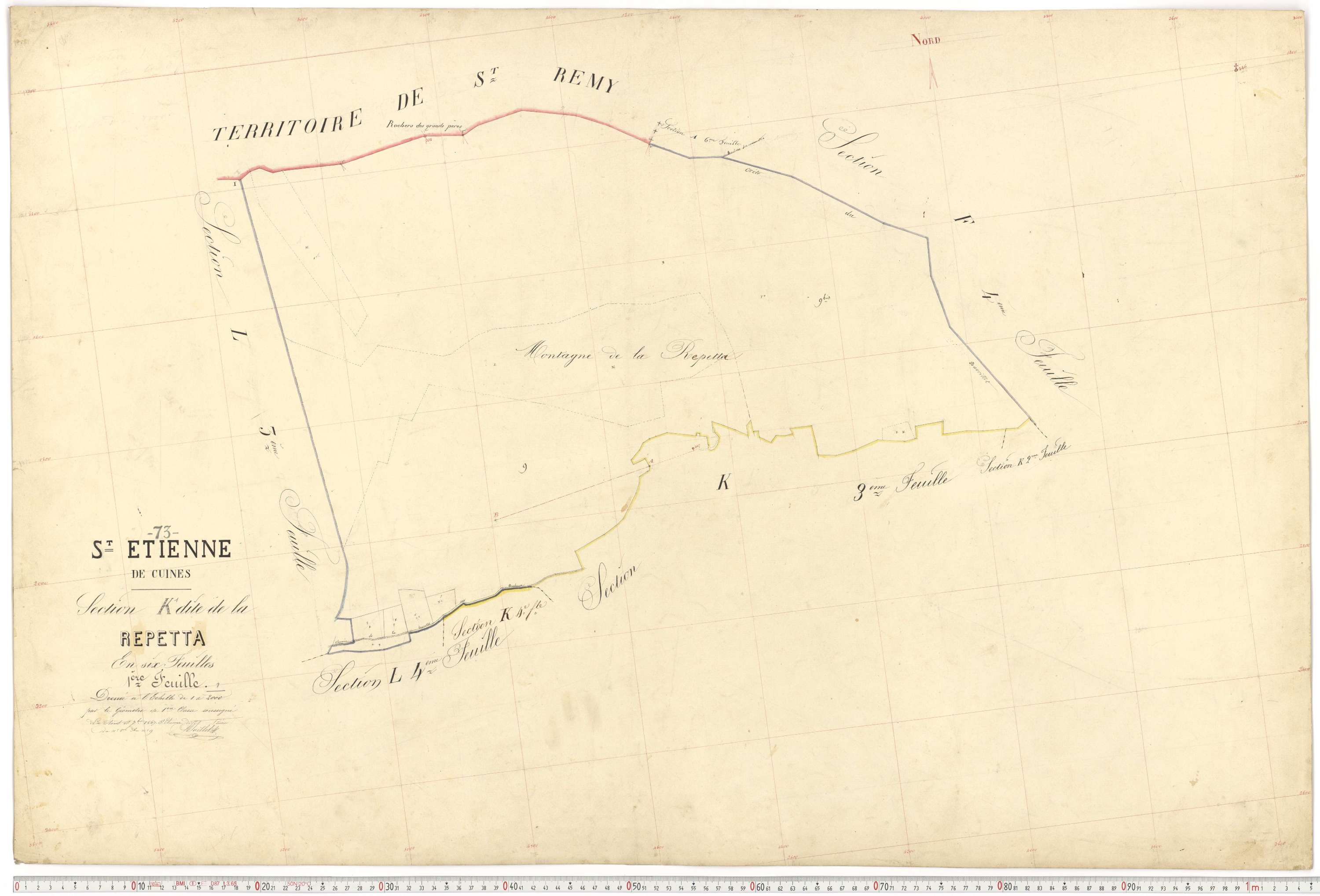 Saint-Étienne-de-Cuines - Plans cadastraux du premier cadastre français.