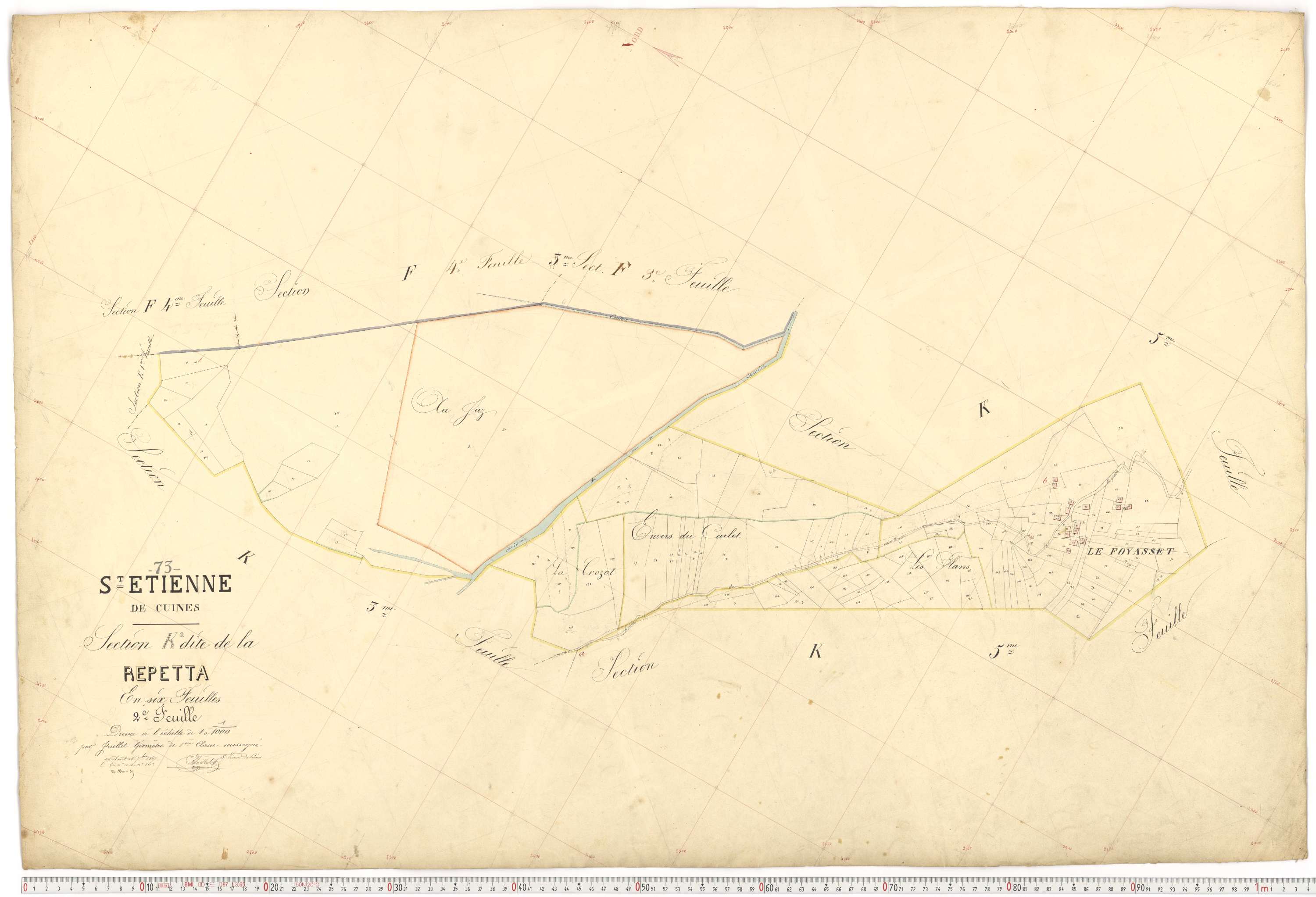 Saint-Étienne-de-Cuines - Plans cadastraux du premier cadastre français.
