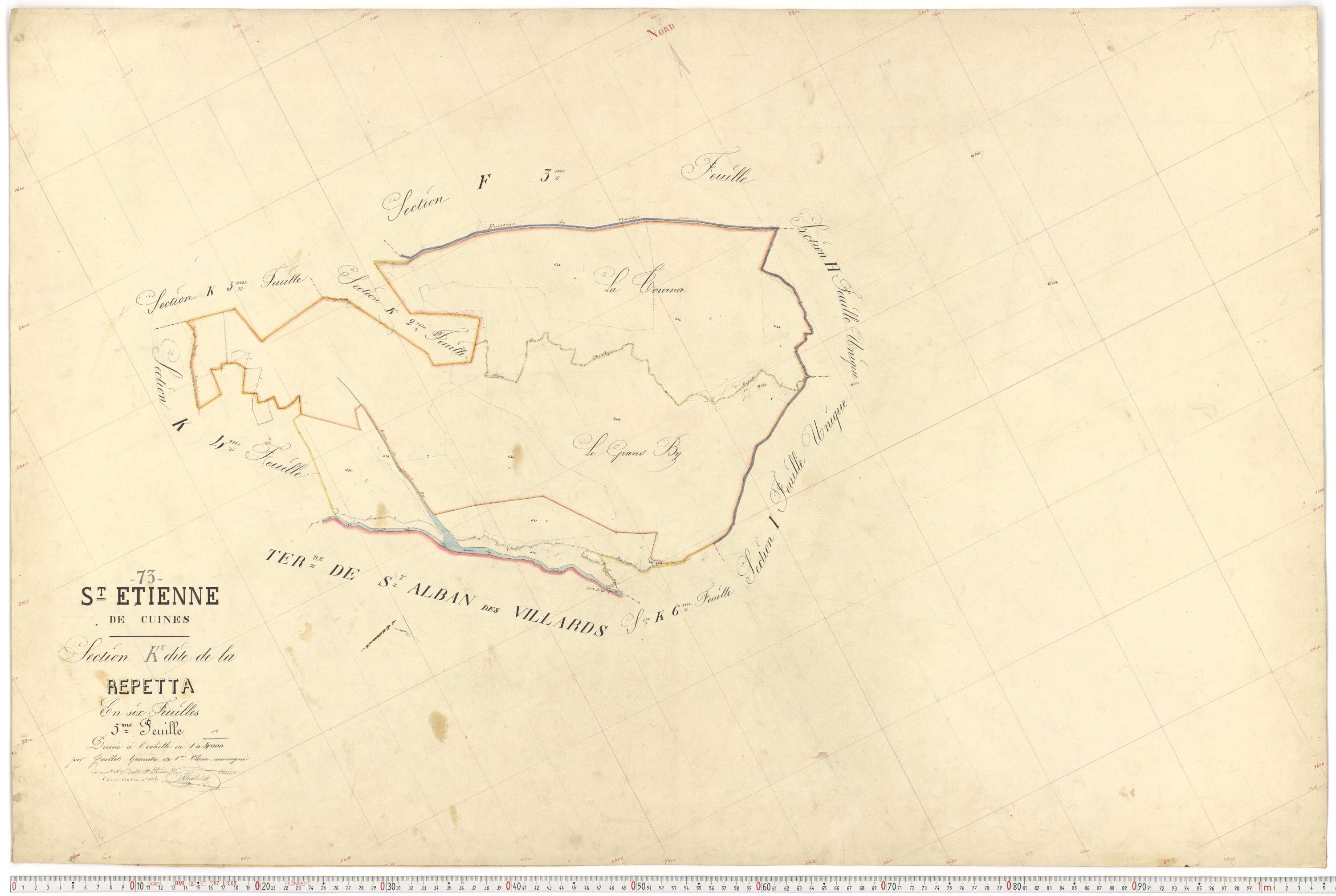 Saint-Étienne-de-Cuines - Plans cadastraux du premier cadastre français.