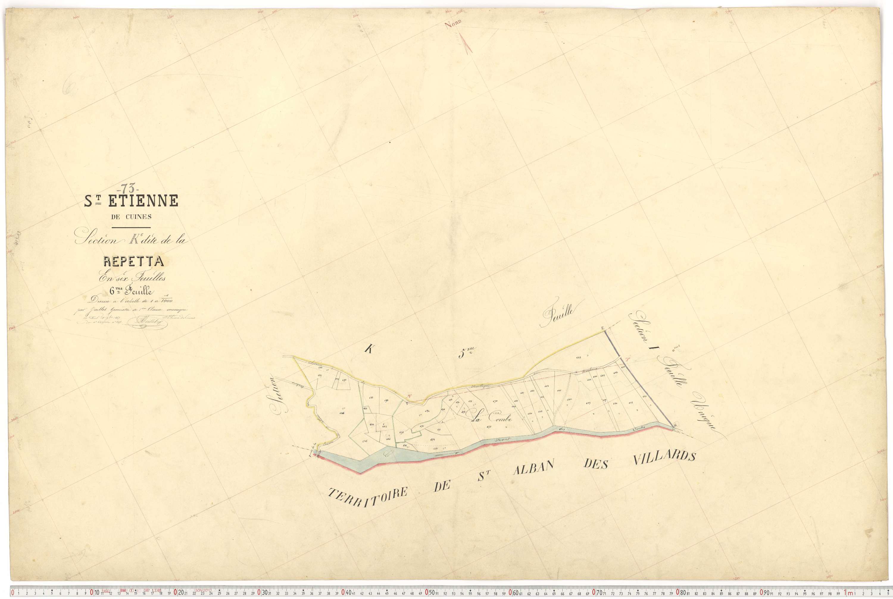 Saint-Étienne-de-Cuines - Plans cadastraux du premier cadastre français.