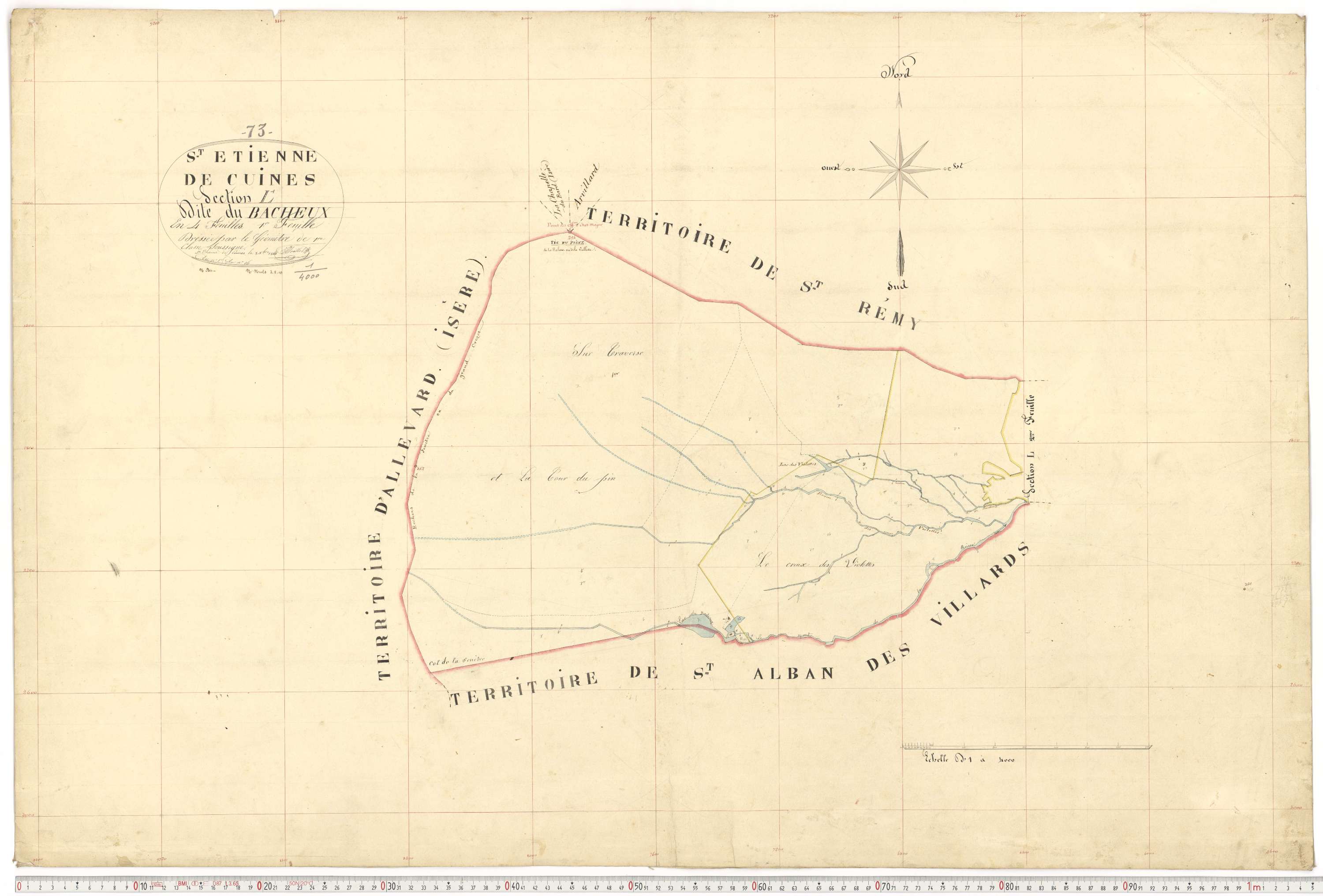 Saint-Étienne-de-Cuines - Plans cadastraux du premier cadastre français.