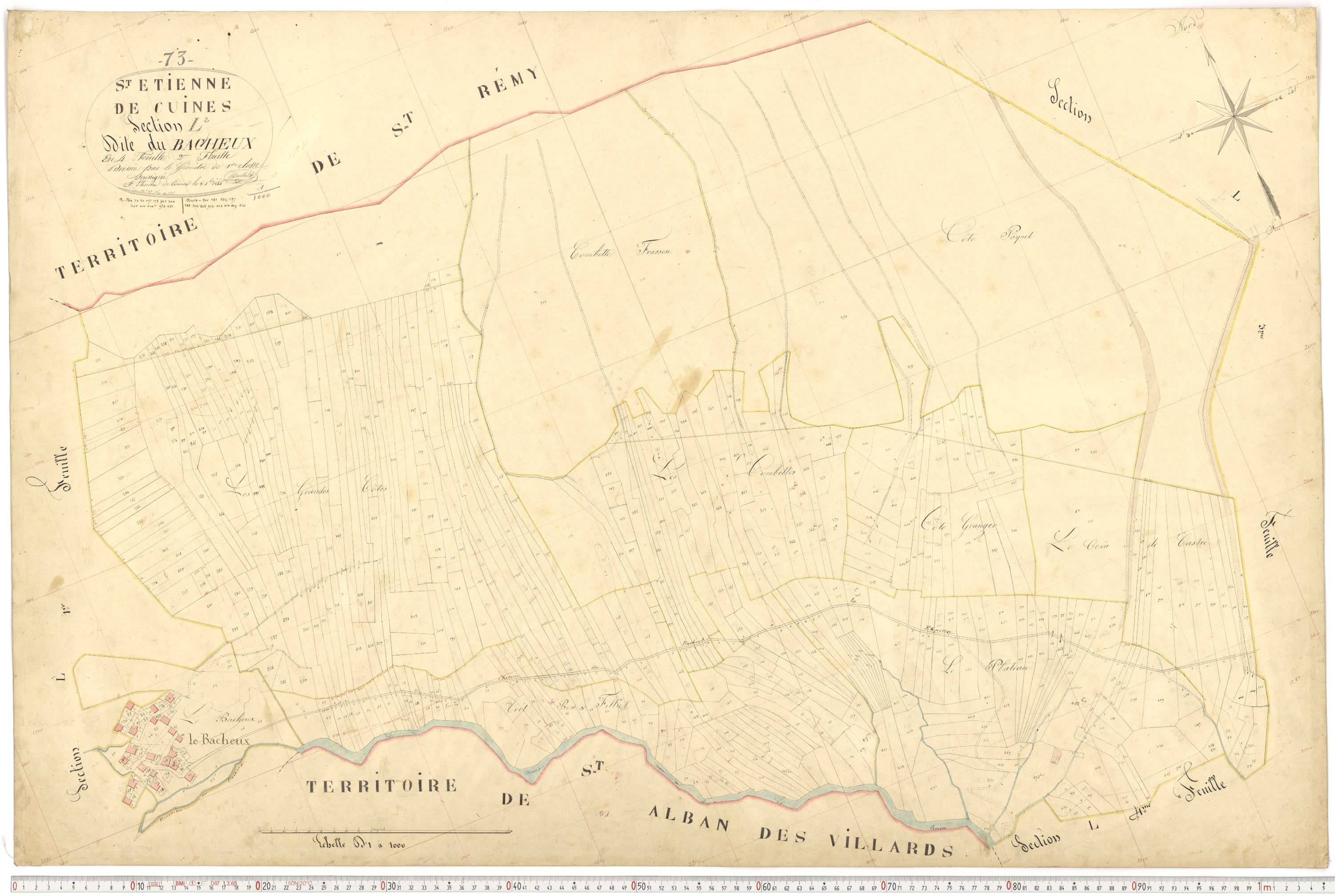 Saint-Étienne-de-Cuines - Plans cadastraux du premier cadastre français.
