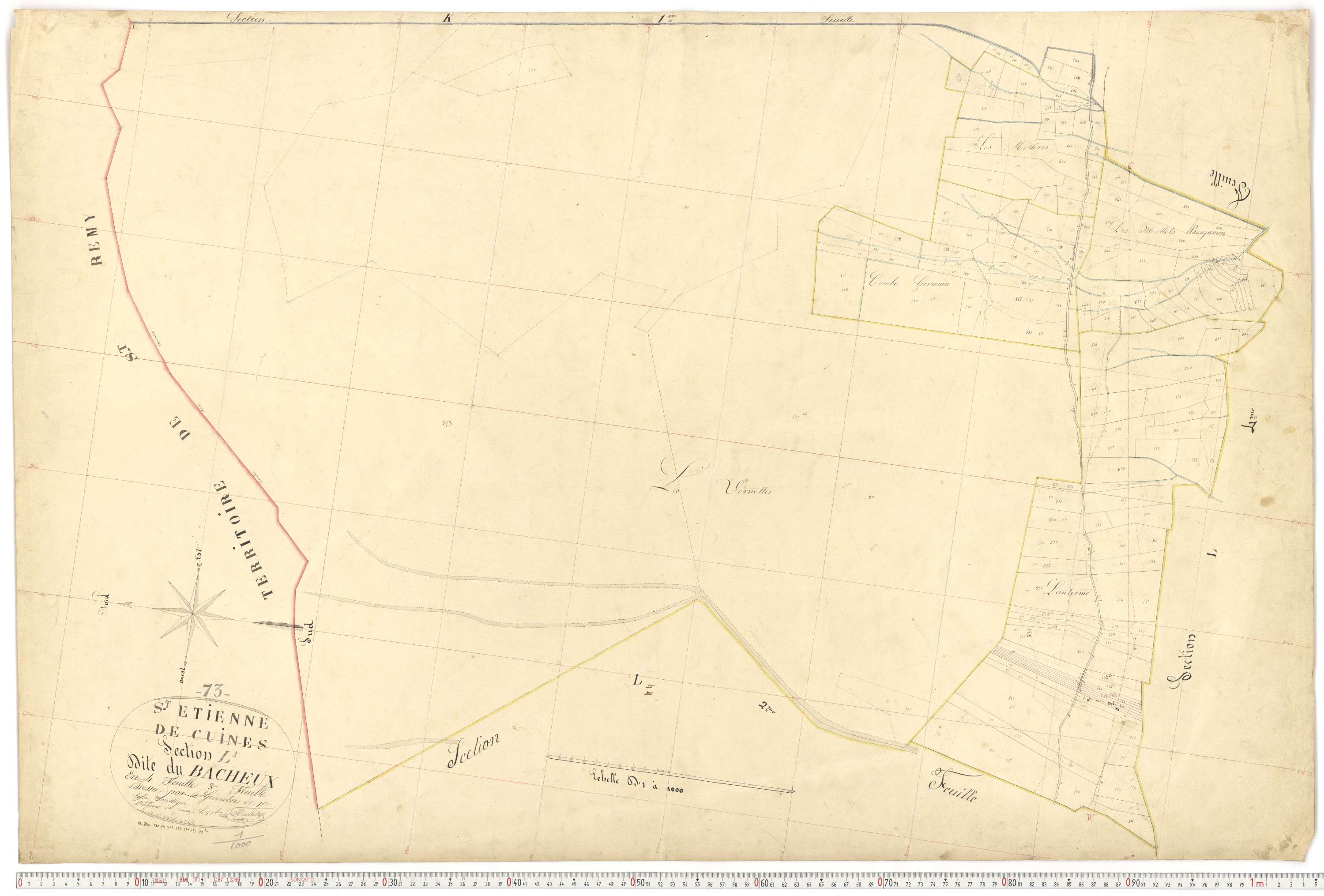 Saint-Étienne-de-Cuines - Plans cadastraux du premier cadastre français.