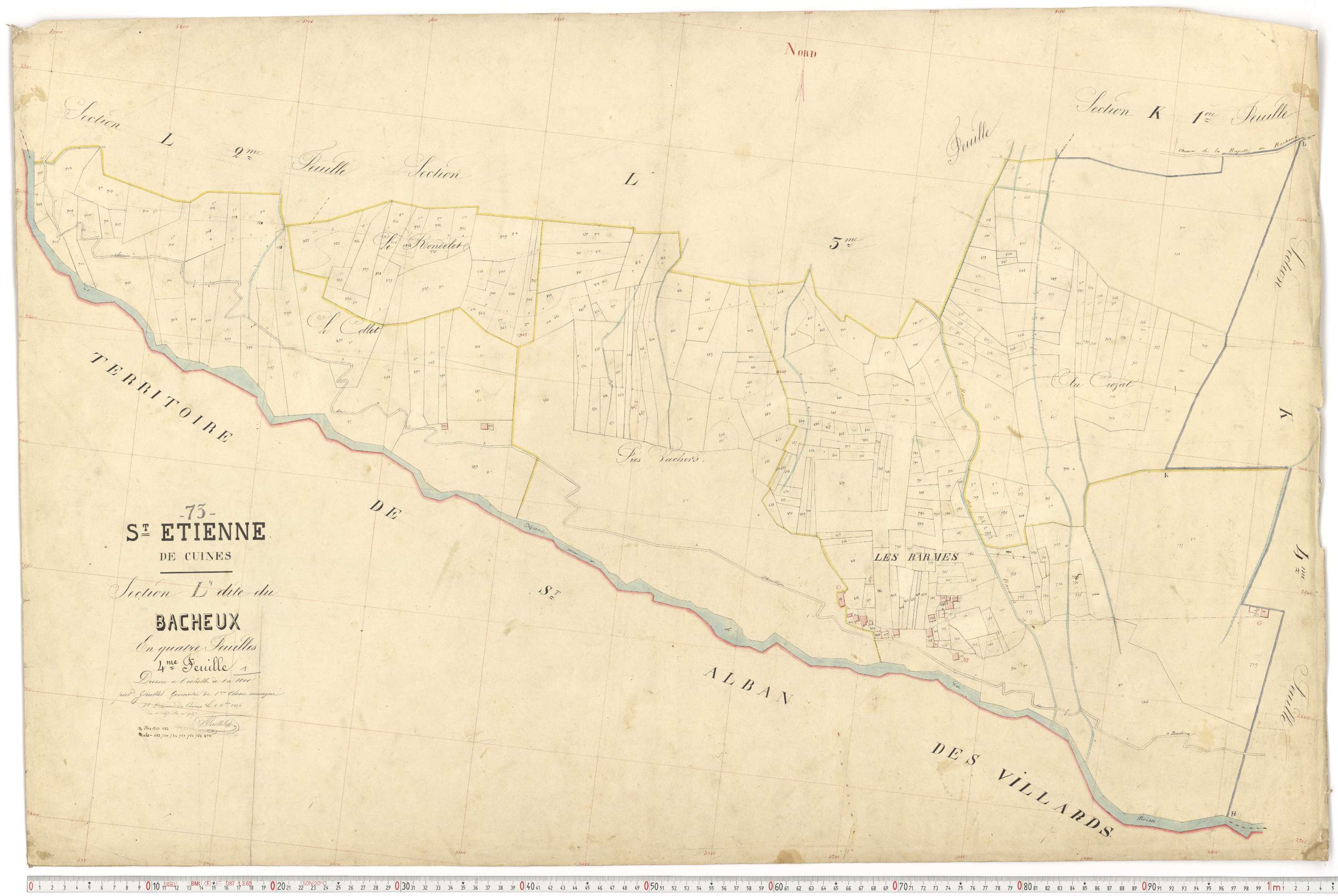 Saint-Étienne-de-Cuines - Plans cadastraux du premier cadastre français.