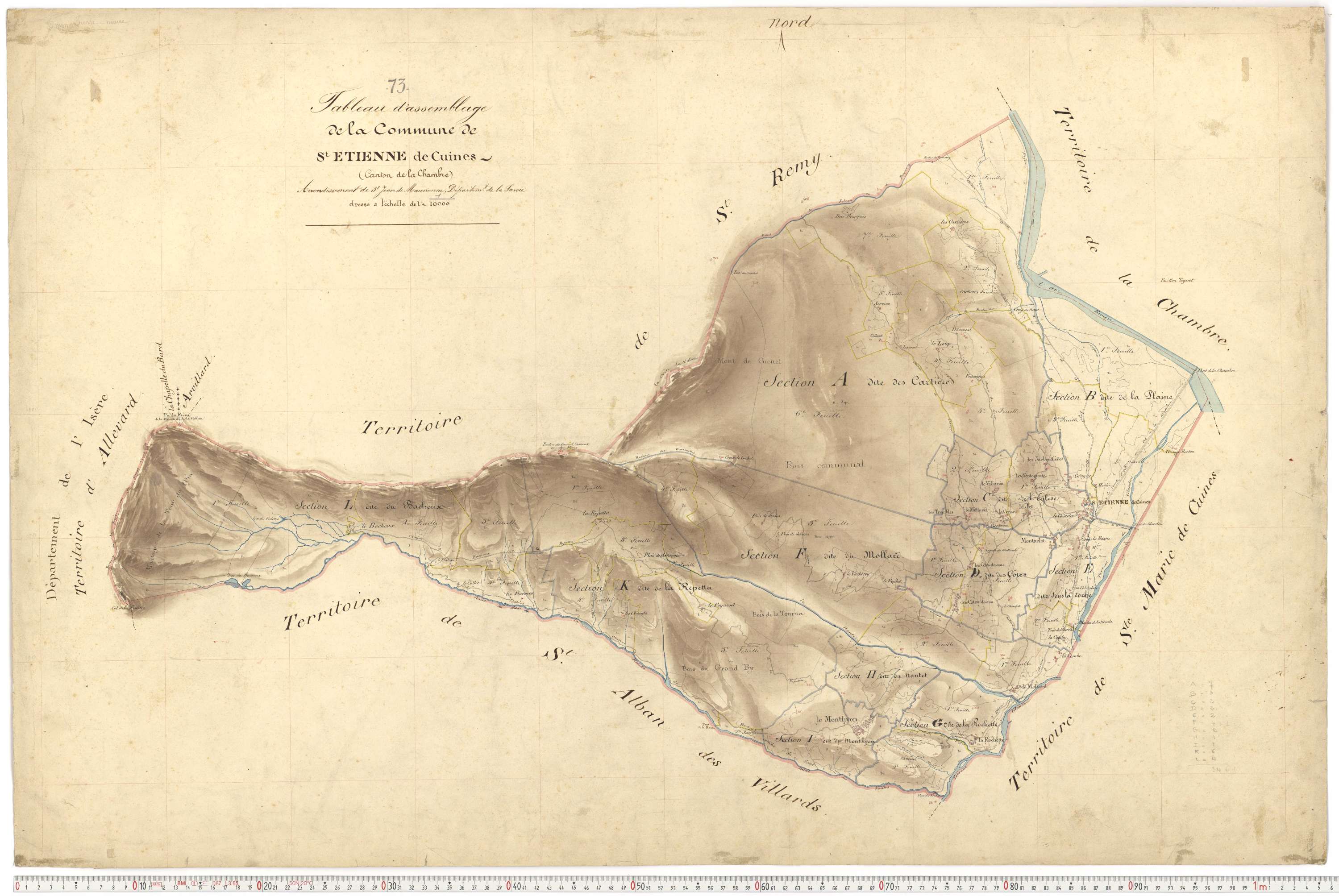 Saint-Étienne-de-Cuines - Plans cadastraux du premier cadastre français.