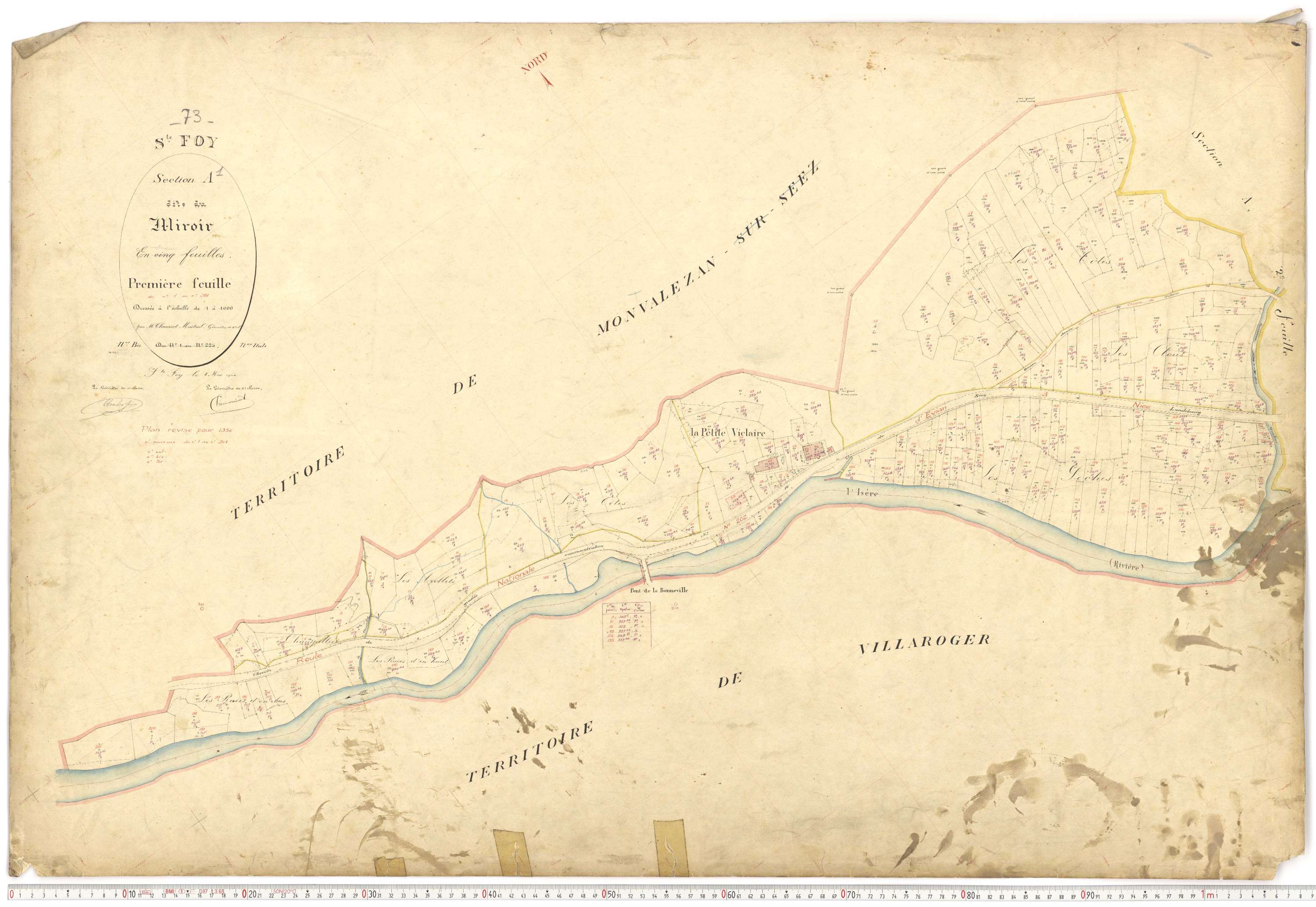 Sainte-Foy-Tarentaise - Plans cadastraux du premier cadastre français.