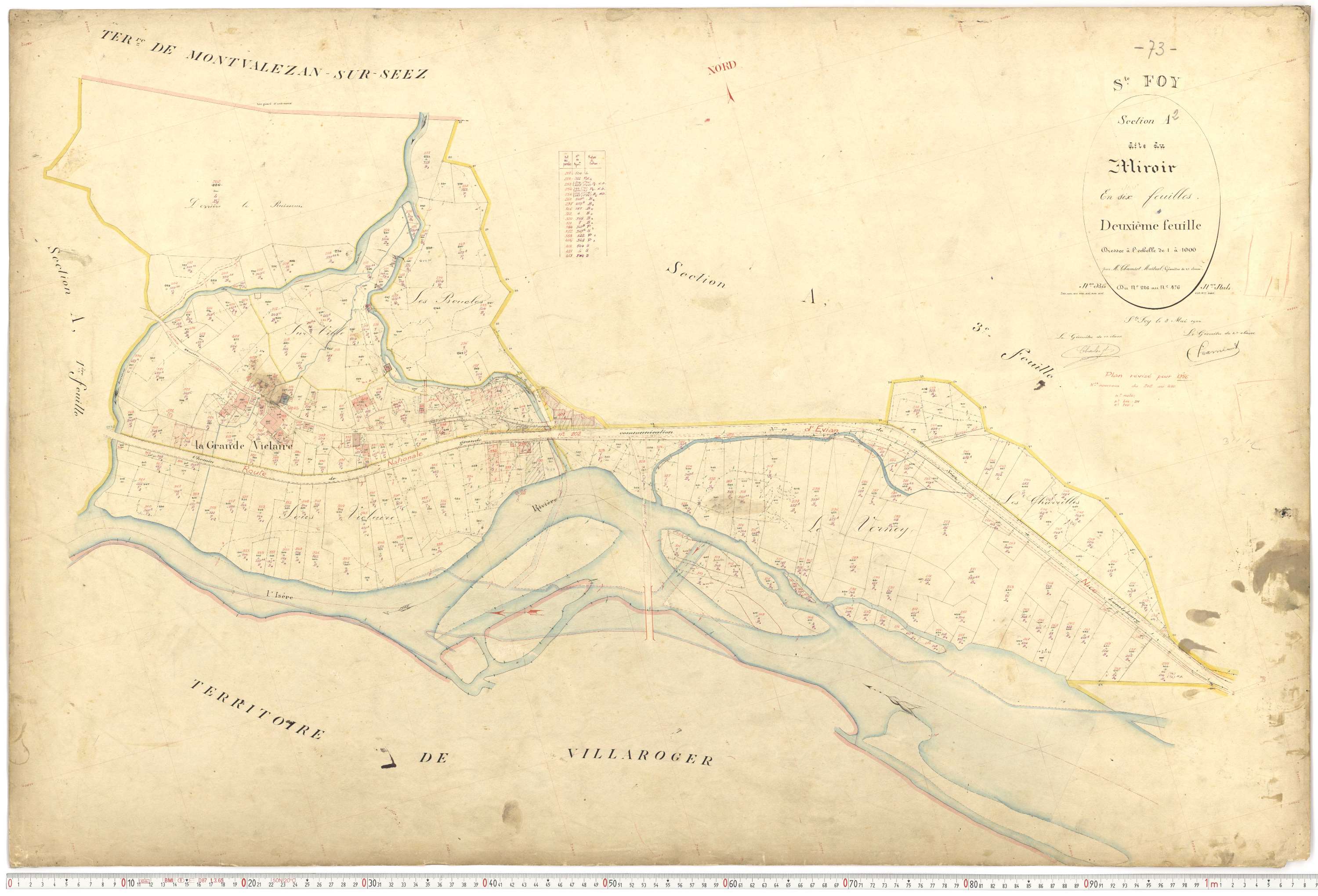 Sainte-Foy-Tarentaise - Plans cadastraux du premier cadastre français.