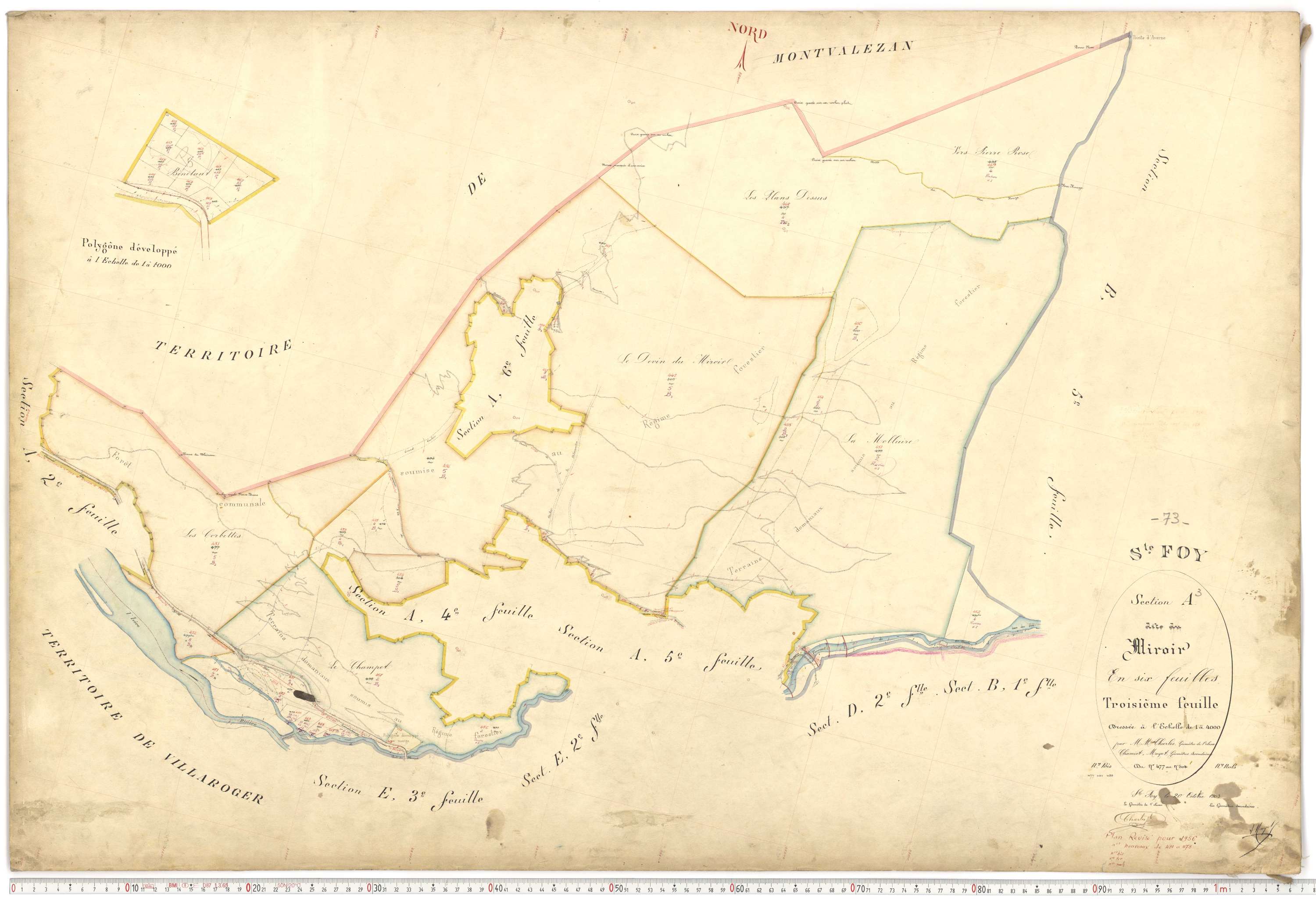 Sainte-Foy-Tarentaise - Plans cadastraux du premier cadastre français.