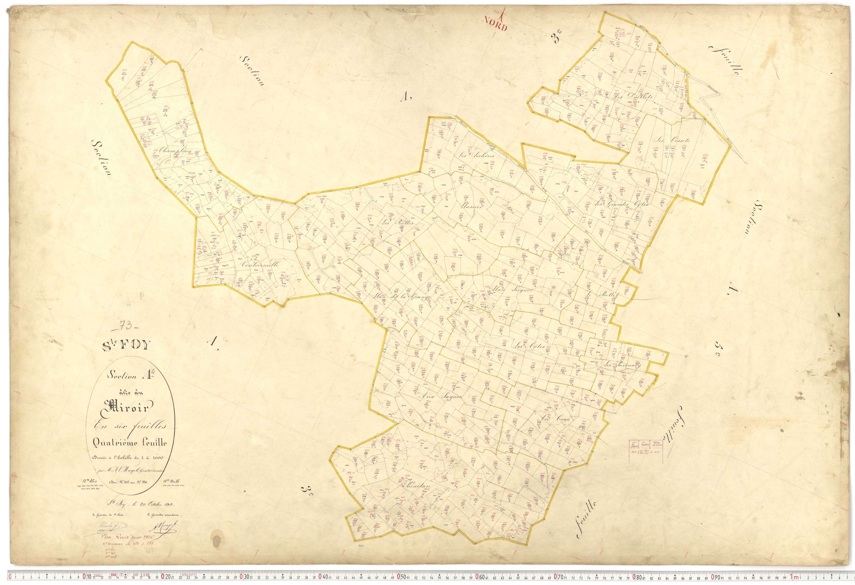 Sainte-Foy-Tarentaise - Plans cadastraux du premier cadastre français.