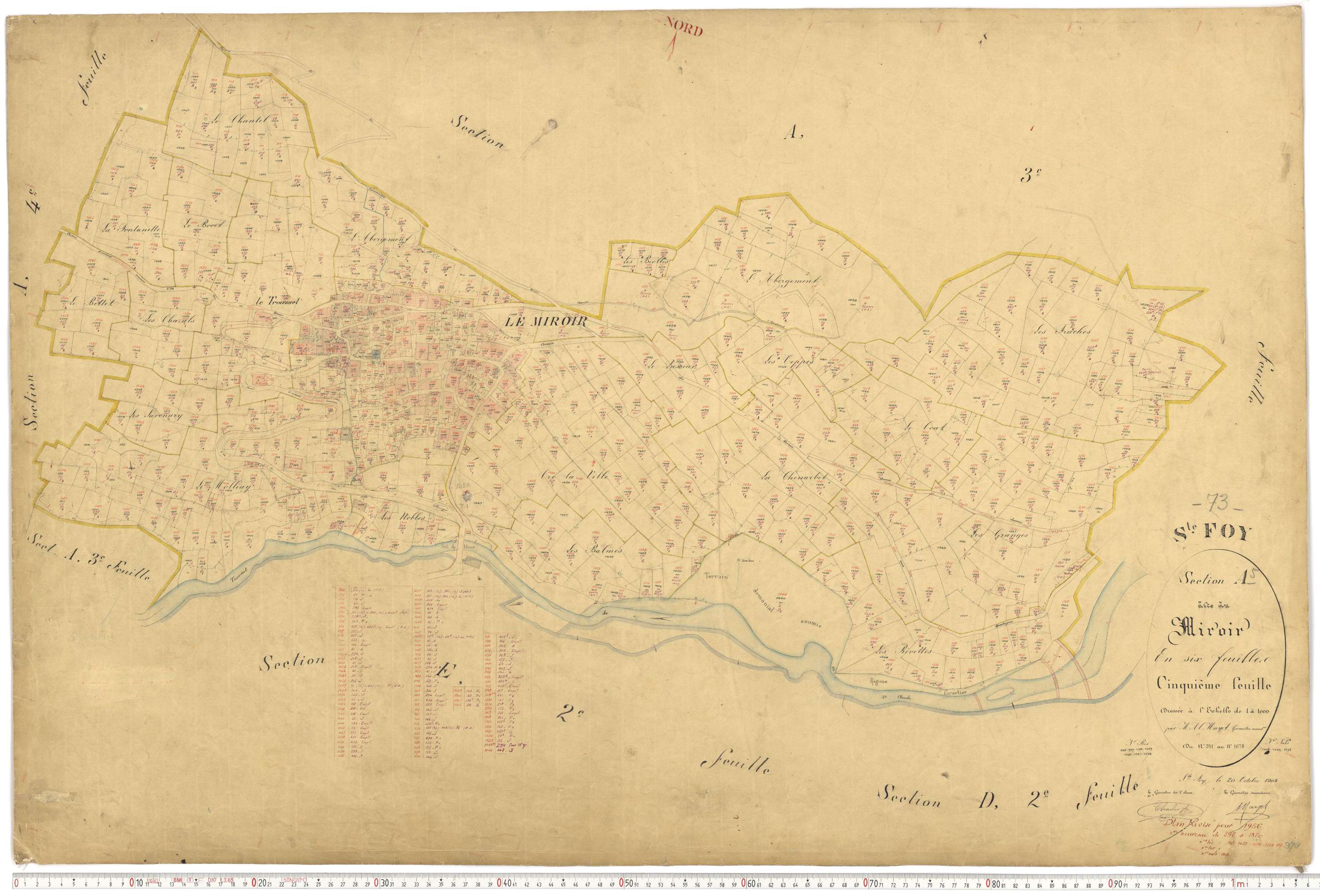 Sainte-Foy-Tarentaise - Plans cadastraux du premier cadastre français.