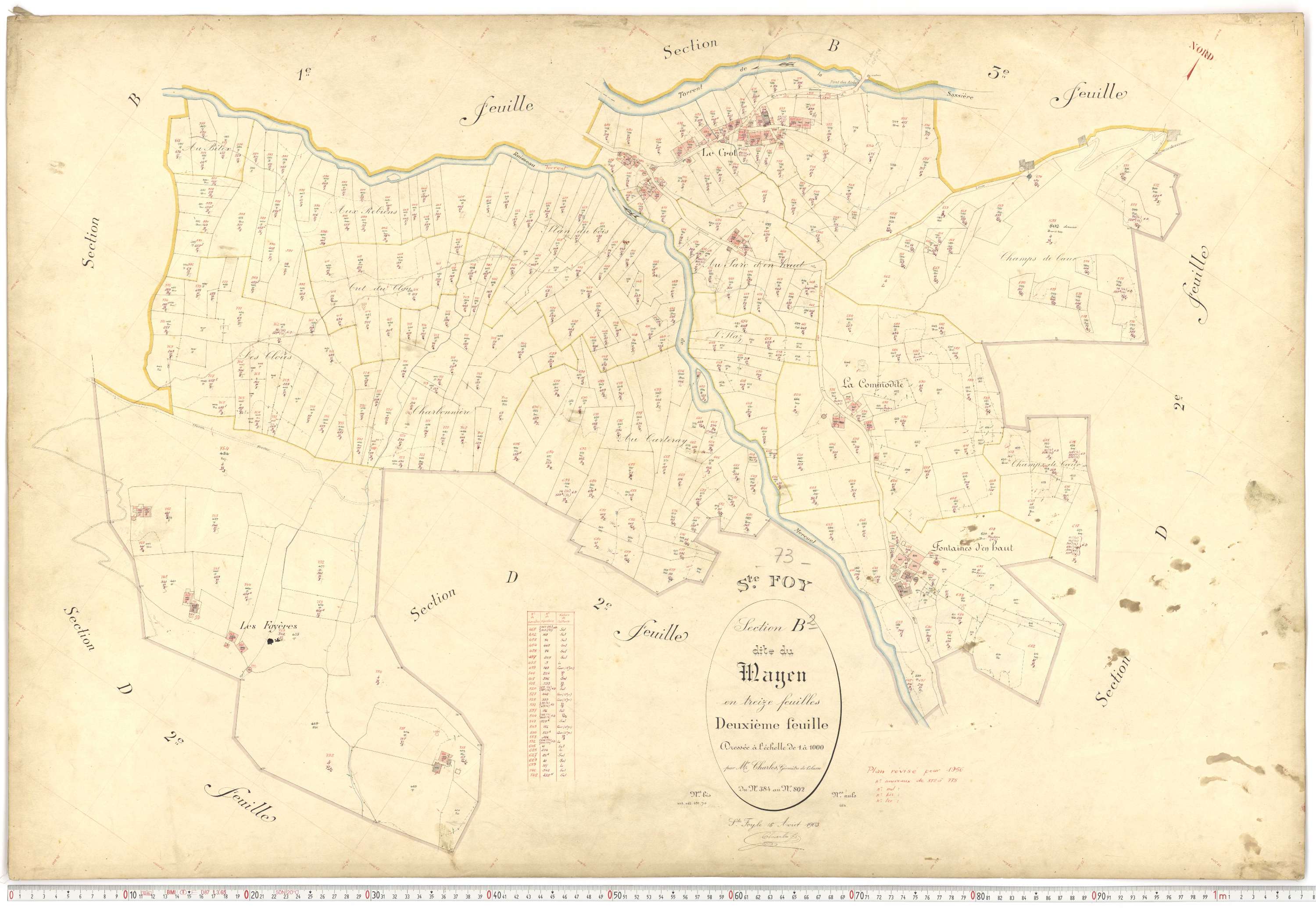 Sainte-Foy-Tarentaise - Plans cadastraux du premier cadastre français.