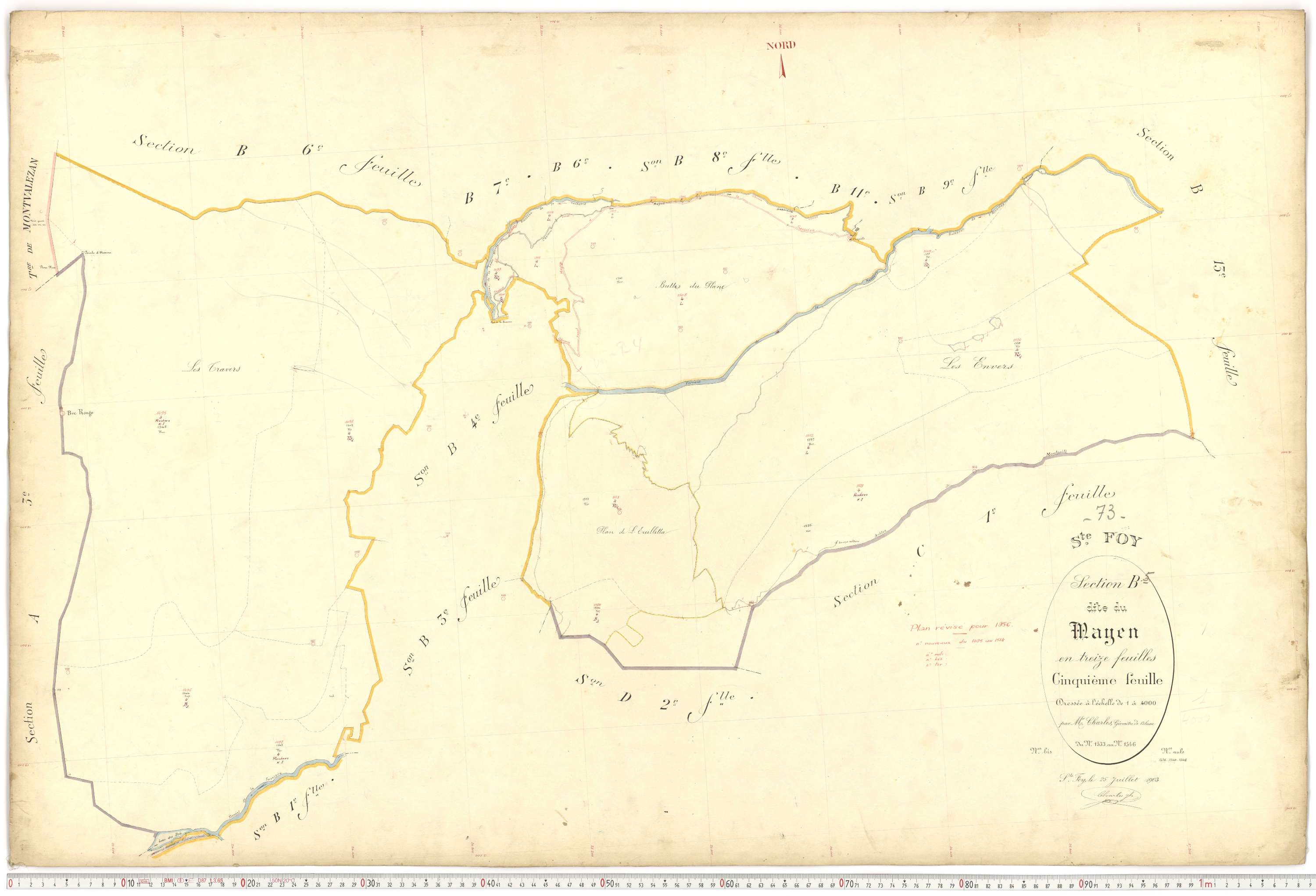 Sainte-Foy-Tarentaise - Plans cadastraux du premier cadastre français.