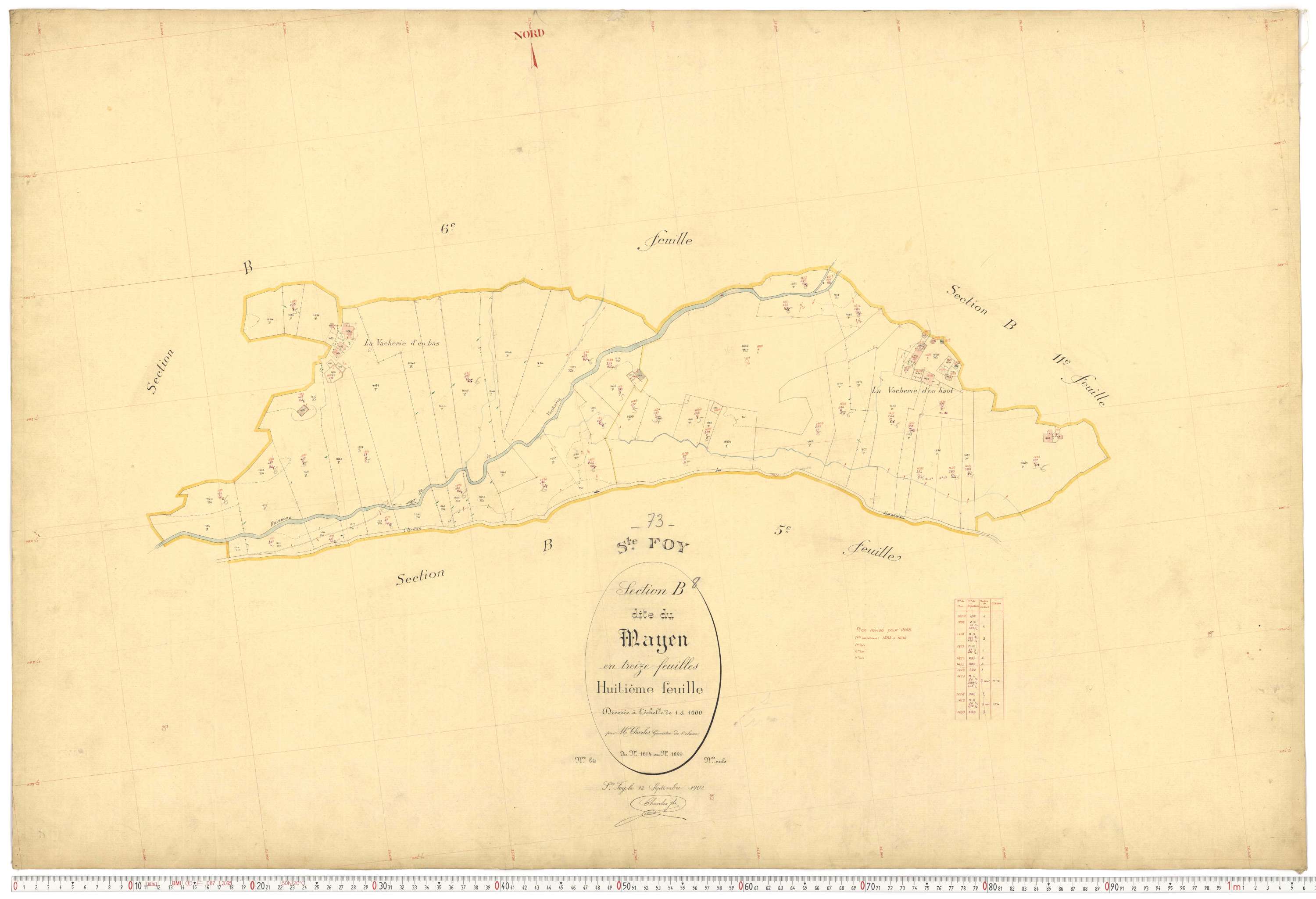 Sainte-Foy-Tarentaise - Plans cadastraux du premier cadastre français.