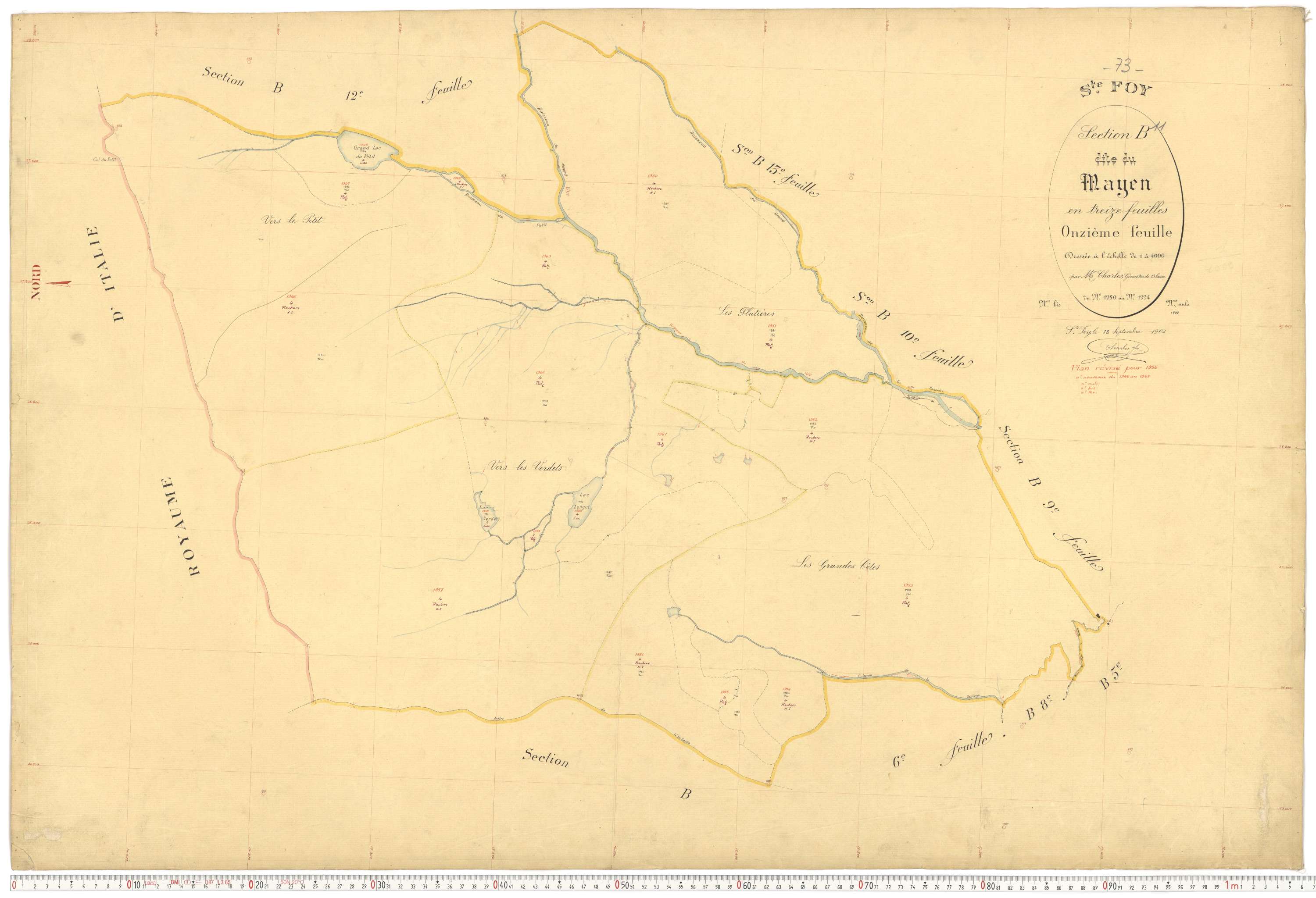 Sainte-Foy-Tarentaise - Plans cadastraux du premier cadastre français.