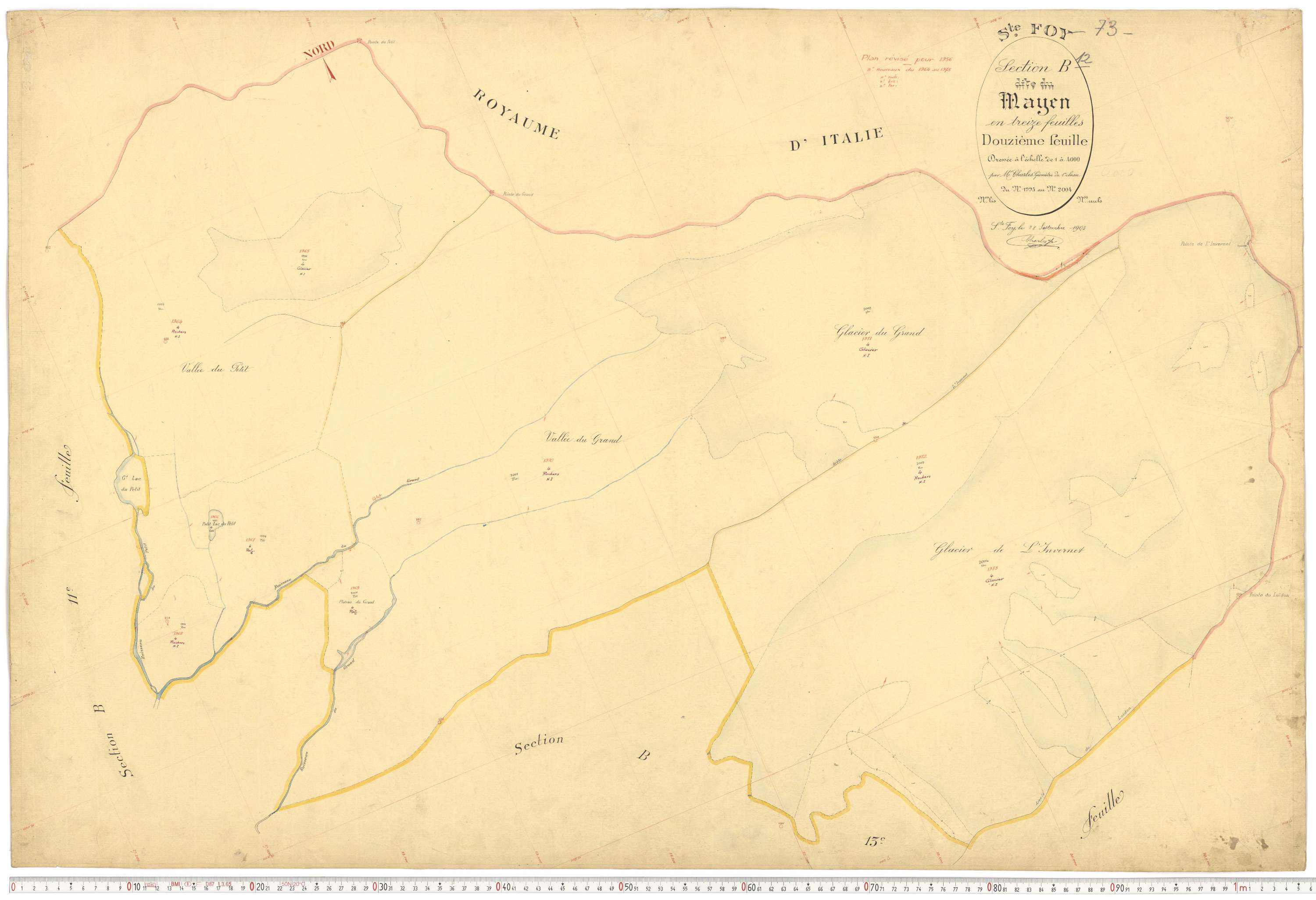 Sainte-Foy-Tarentaise - Plans cadastraux du premier cadastre français.
