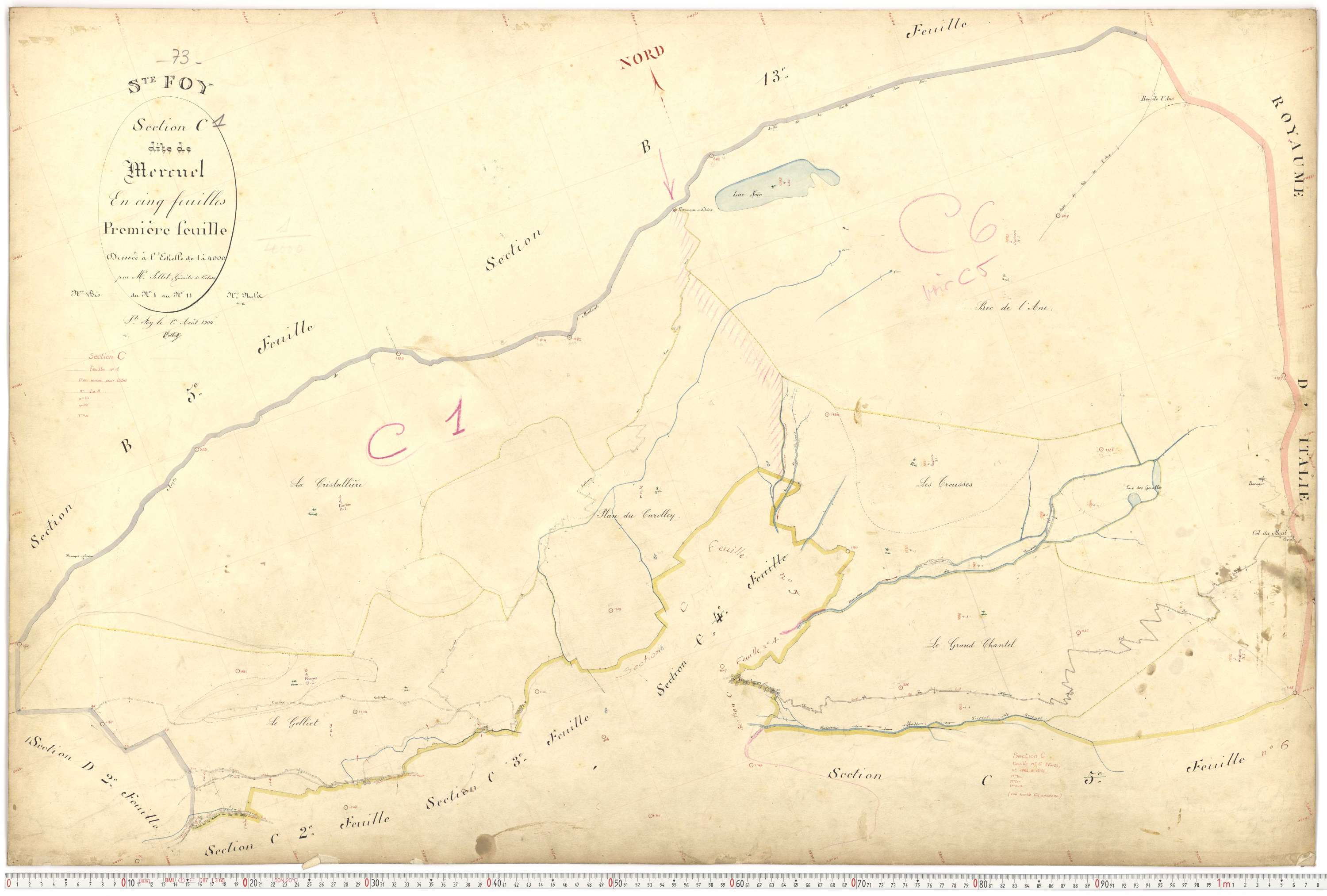 Sainte-Foy-Tarentaise - Plans cadastraux du premier cadastre français.