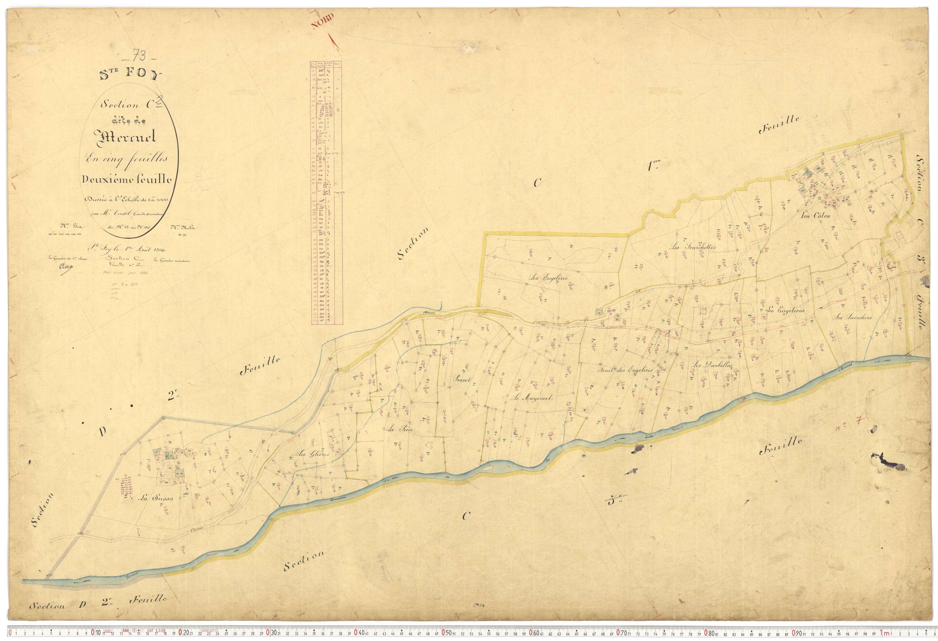 Sainte-Foy-Tarentaise - Plans cadastraux du premier cadastre français.