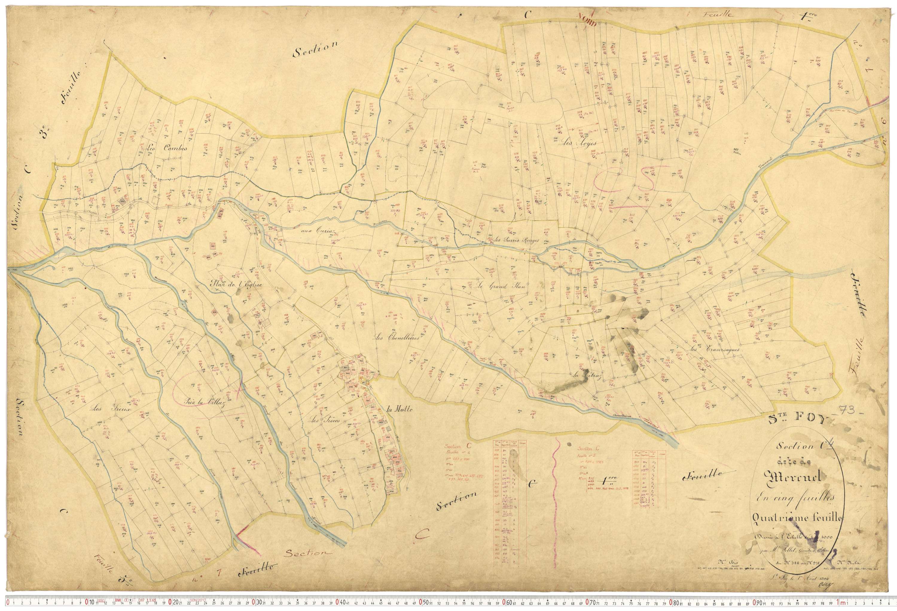 Sainte-Foy-Tarentaise - Plans cadastraux du premier cadastre français.