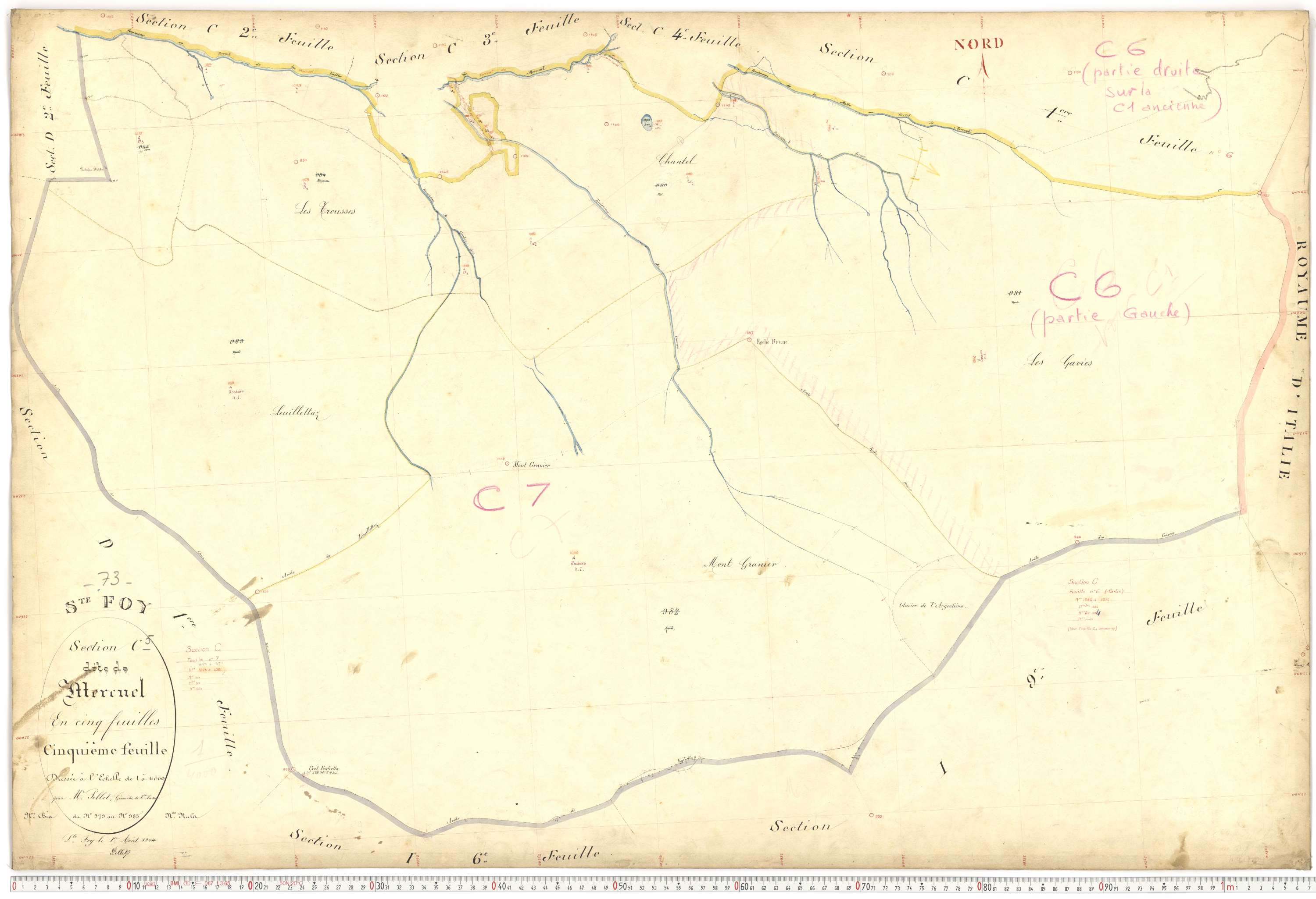 Sainte-Foy-Tarentaise - Plans cadastraux du premier cadastre français.