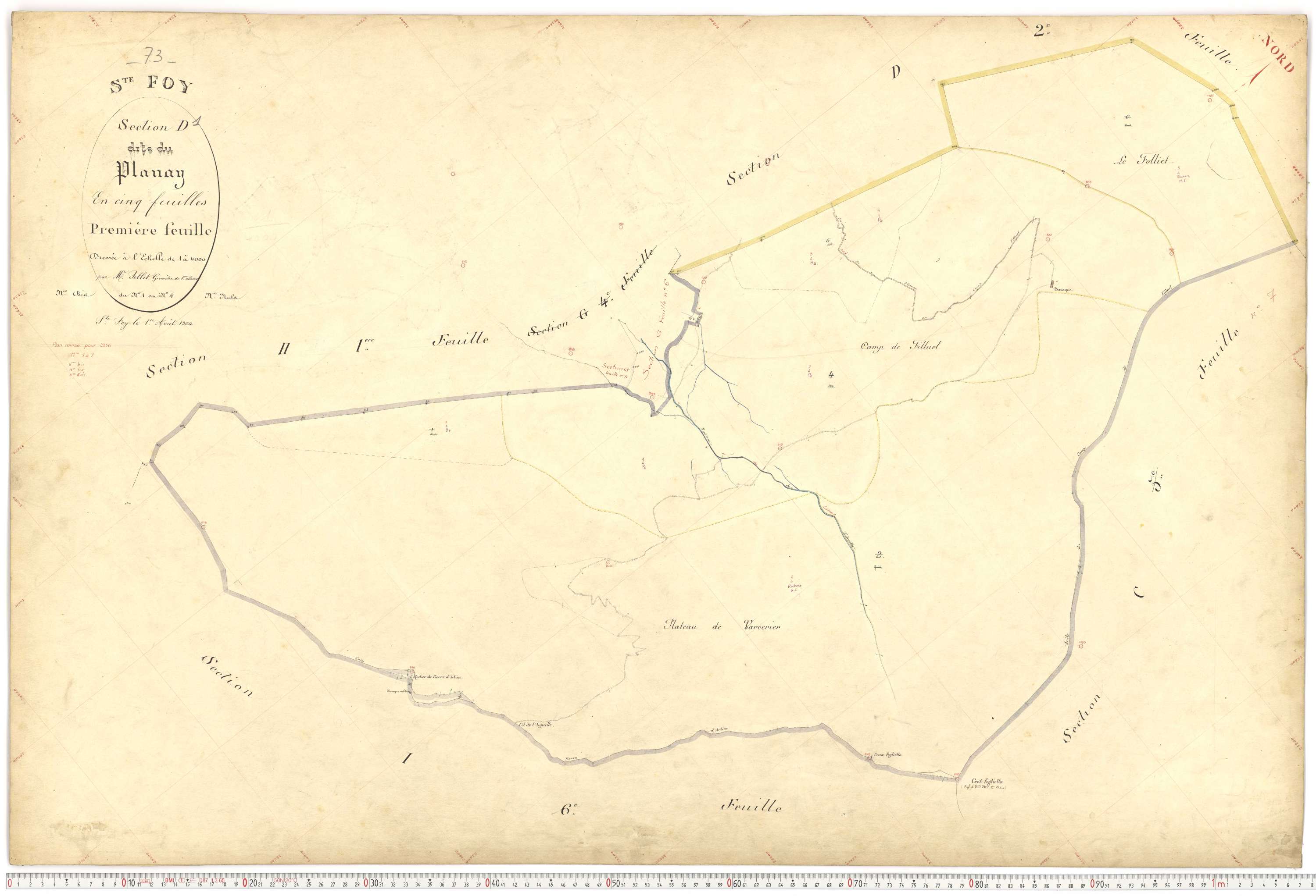 Sainte-Foy-Tarentaise - Plans cadastraux du premier cadastre français.