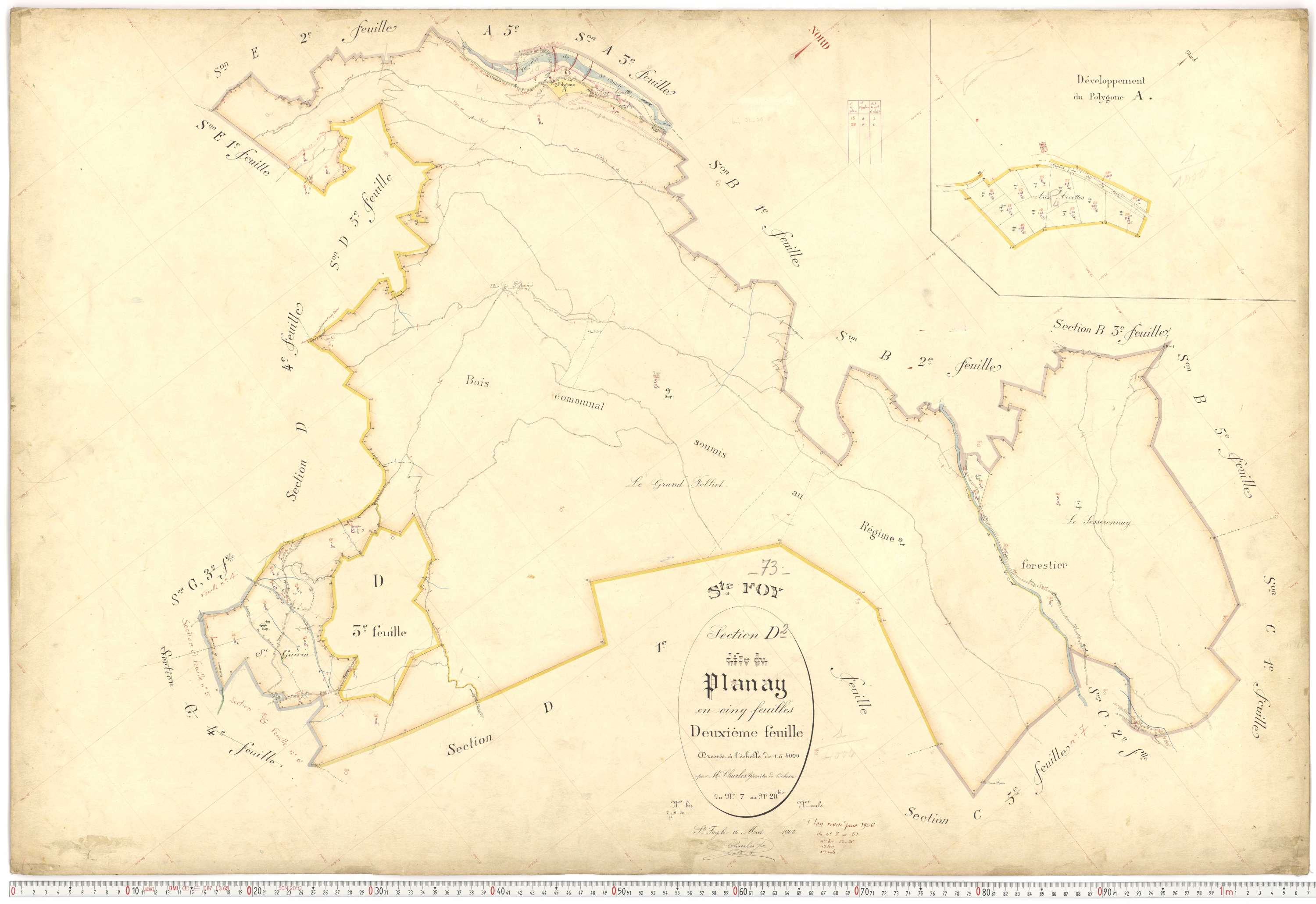Sainte-Foy-Tarentaise - Plans cadastraux du premier cadastre français.
