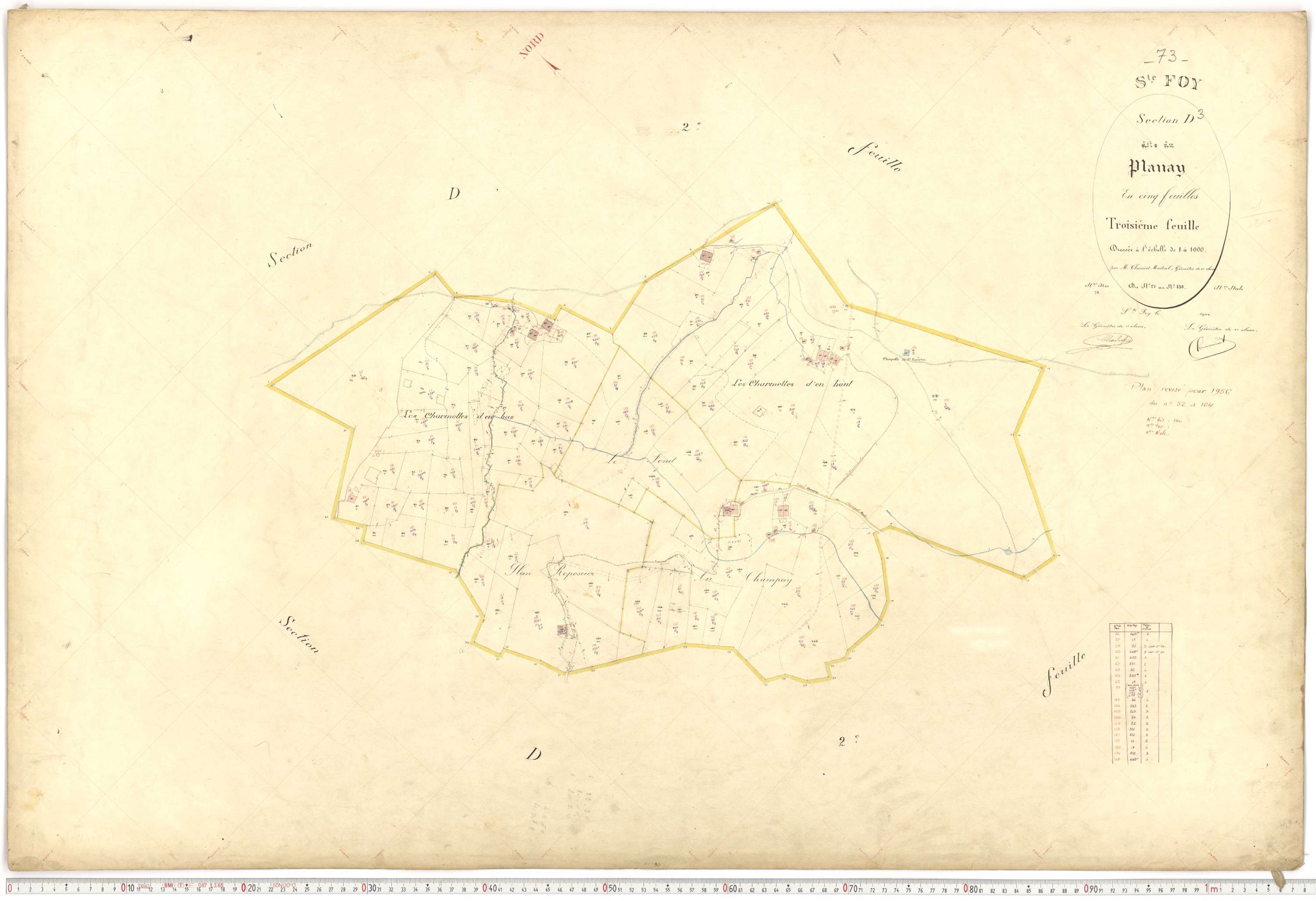 Sainte-Foy-Tarentaise - Plans cadastraux du premier cadastre français.