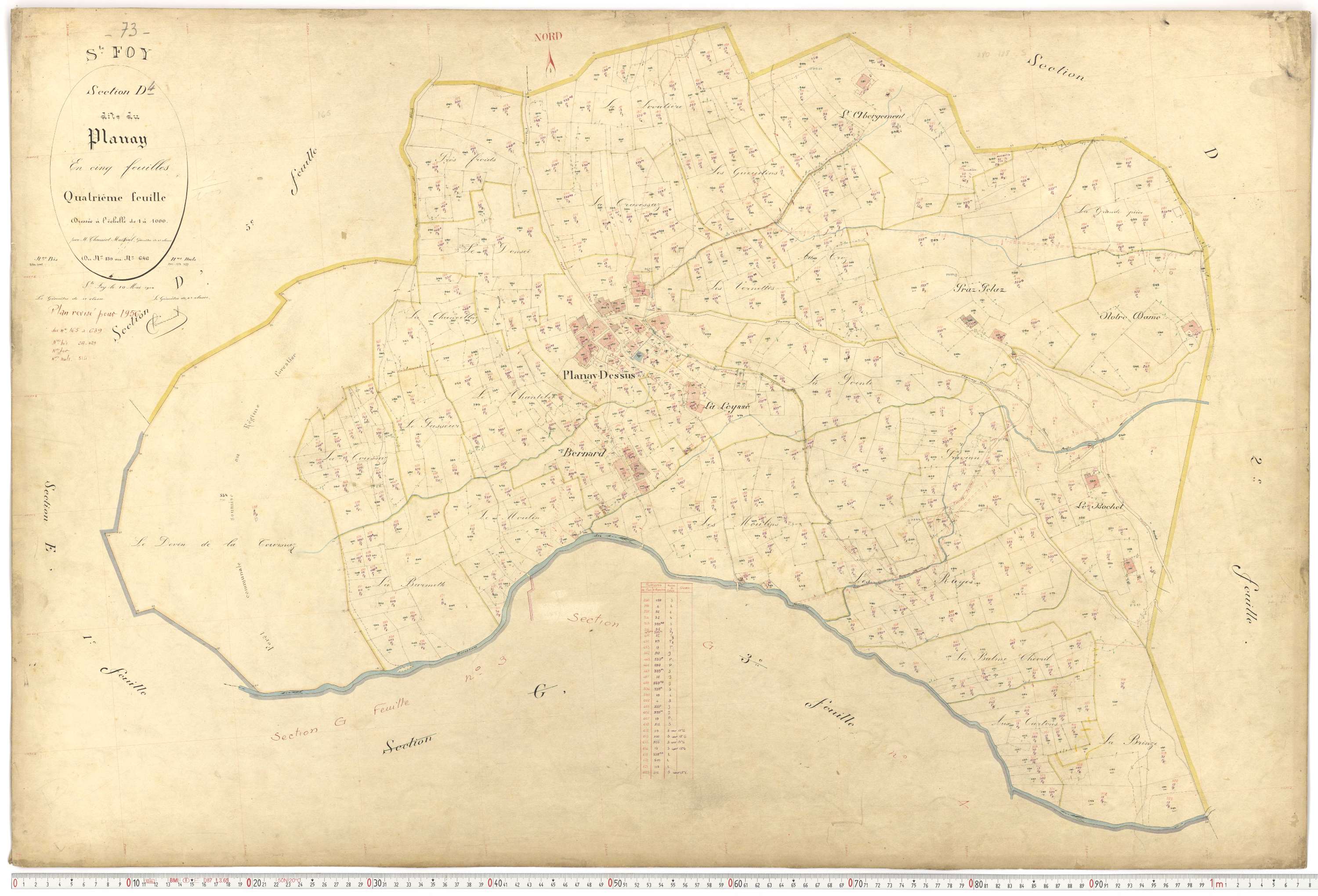 Sainte-Foy-Tarentaise - Plans cadastraux du premier cadastre français.