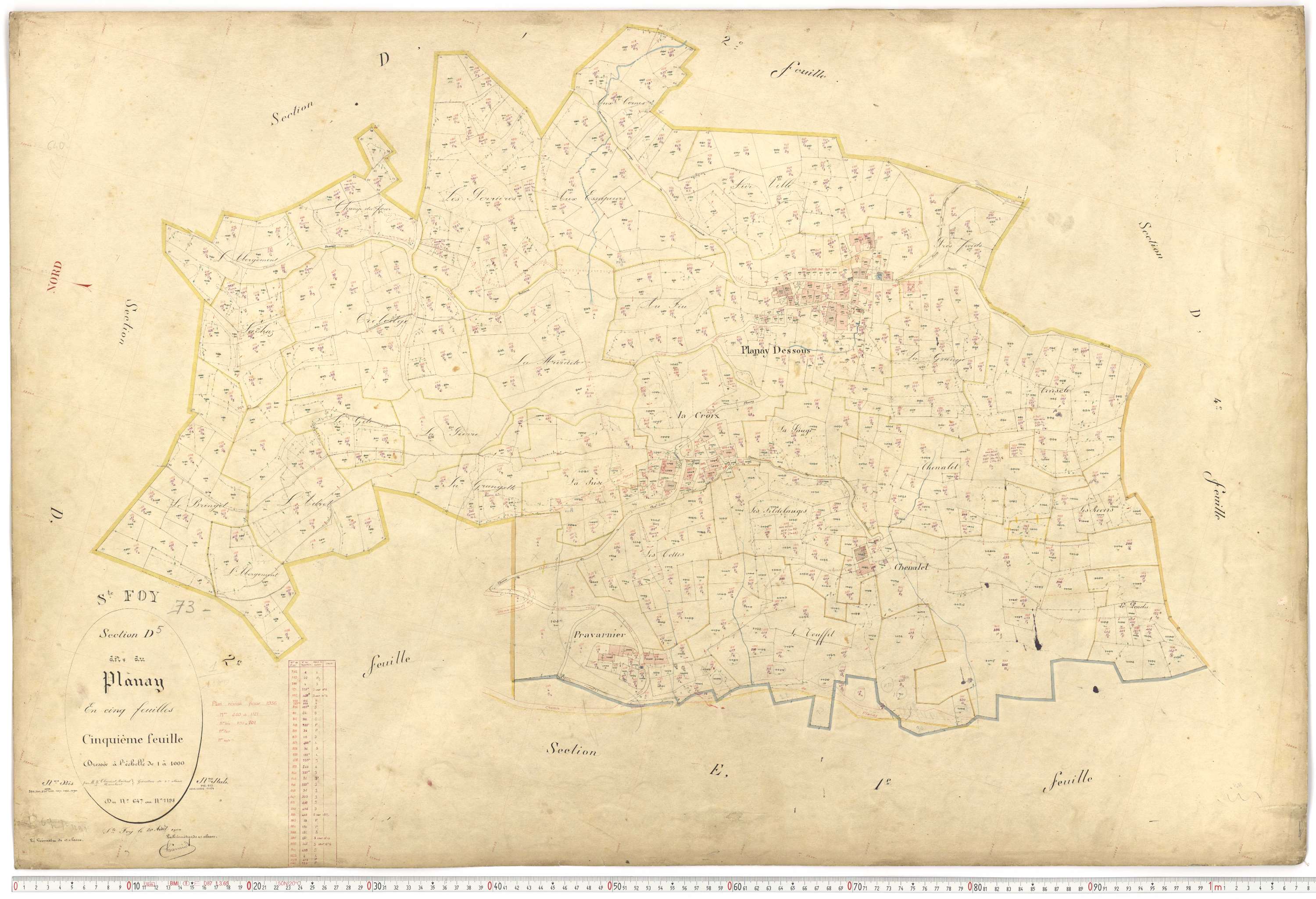 Sainte-Foy-Tarentaise - Plans cadastraux du premier cadastre français.