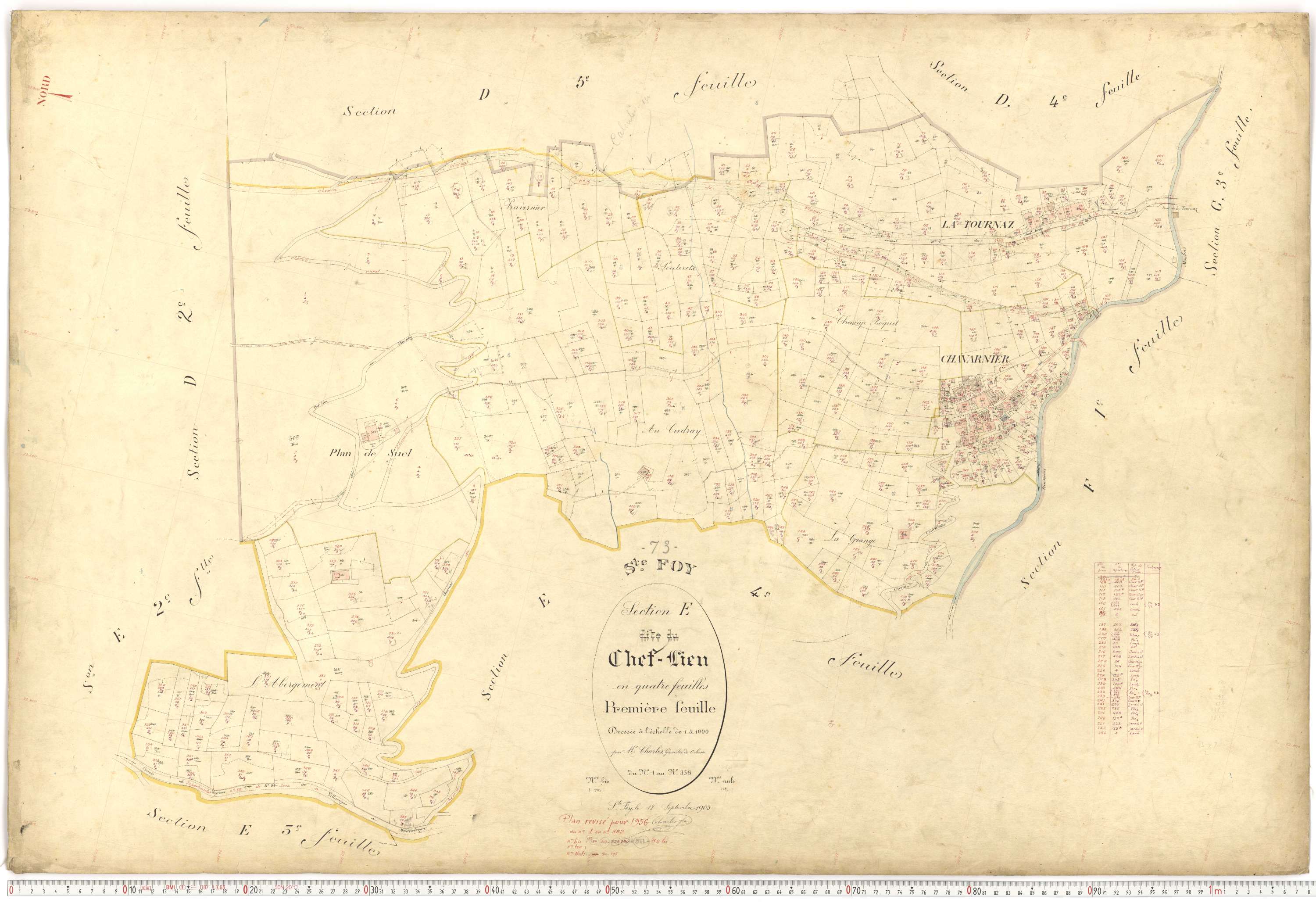 Sainte-Foy-Tarentaise - Plans cadastraux du premier cadastre français.