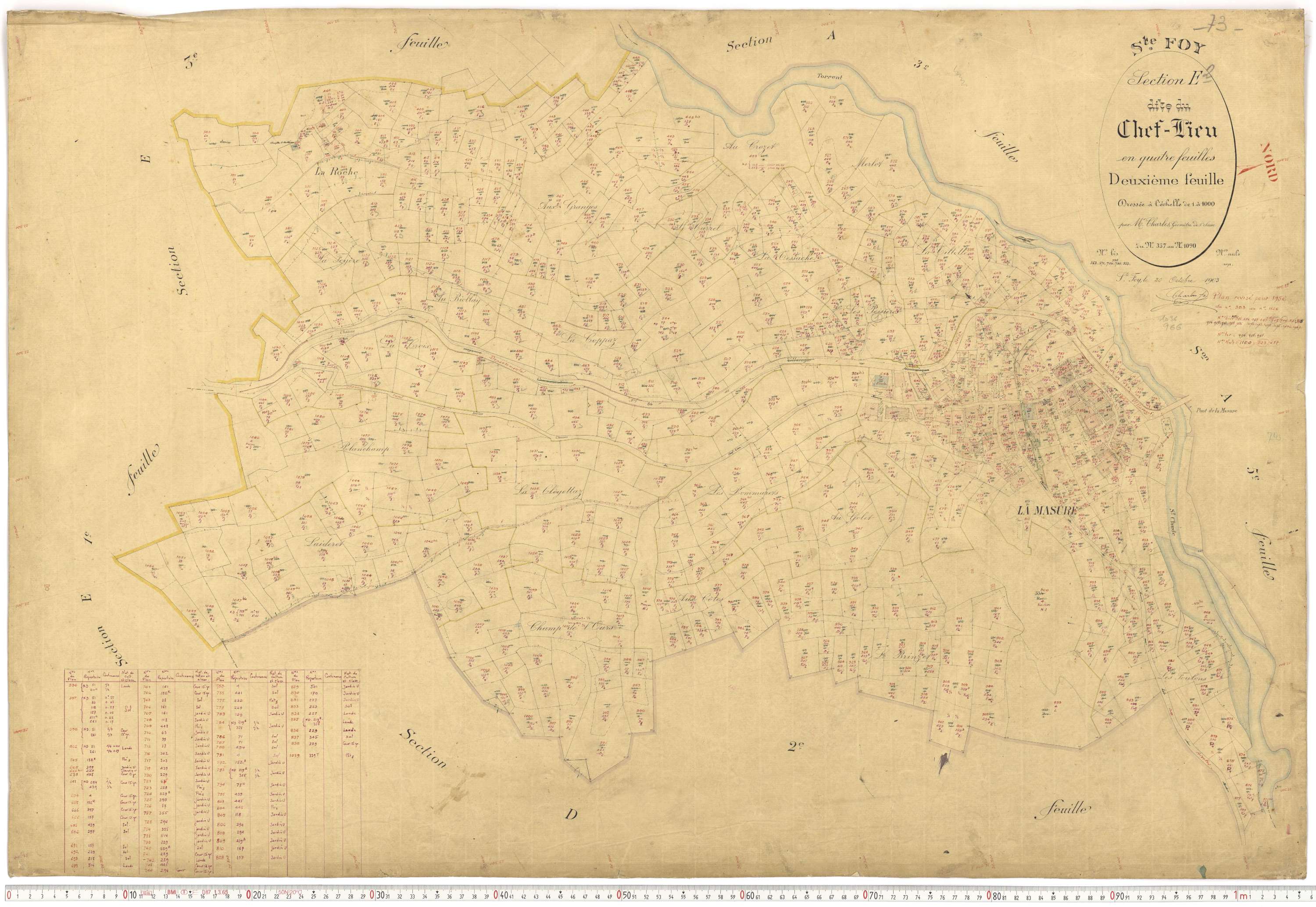 Sainte-Foy-Tarentaise - Plans cadastraux du premier cadastre français.