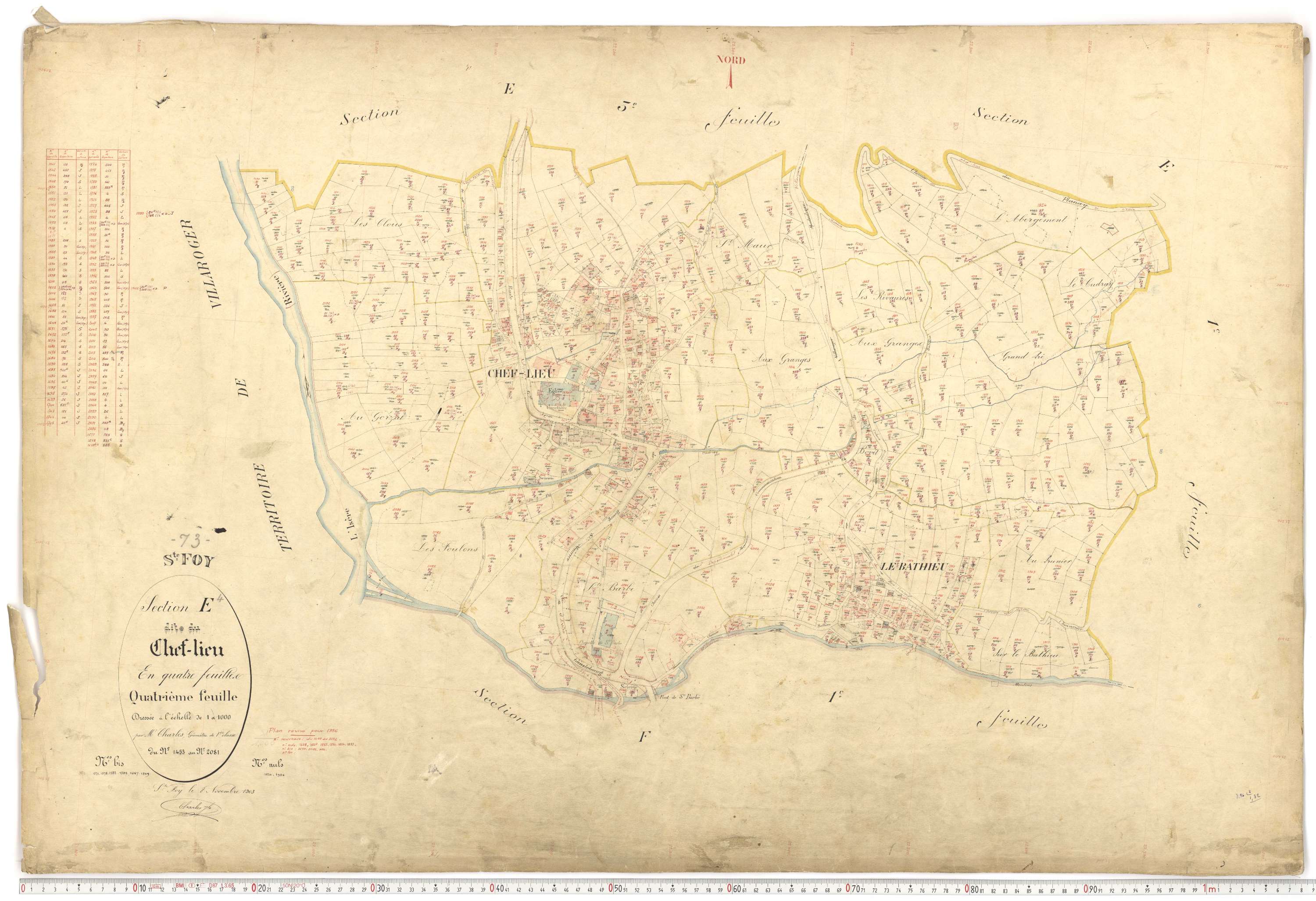Sainte-Foy-Tarentaise - Plans cadastraux du premier cadastre français.