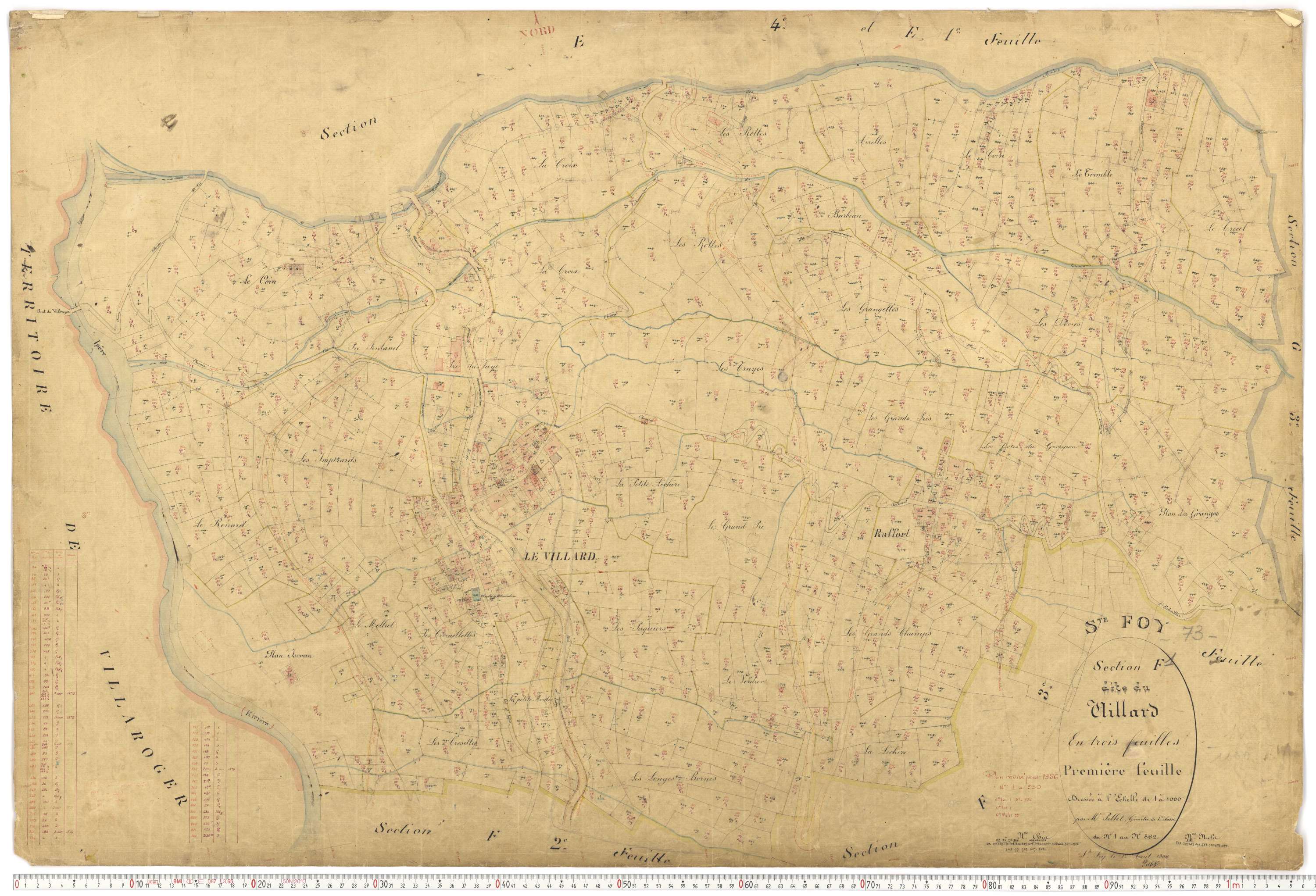 Sainte-Foy-Tarentaise - Plans cadastraux du premier cadastre français.