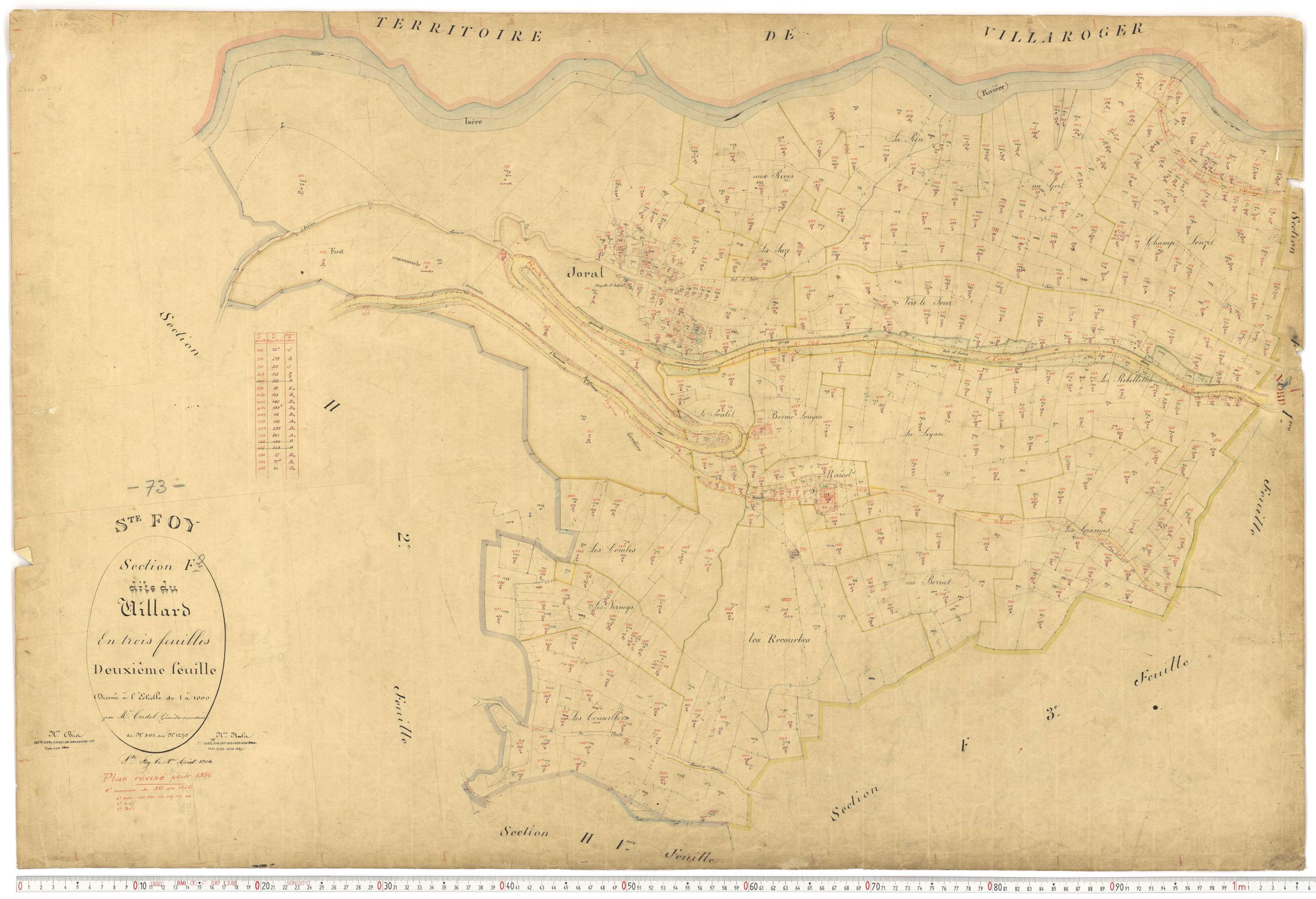 Sainte-Foy-Tarentaise - Plans cadastraux du premier cadastre français.
