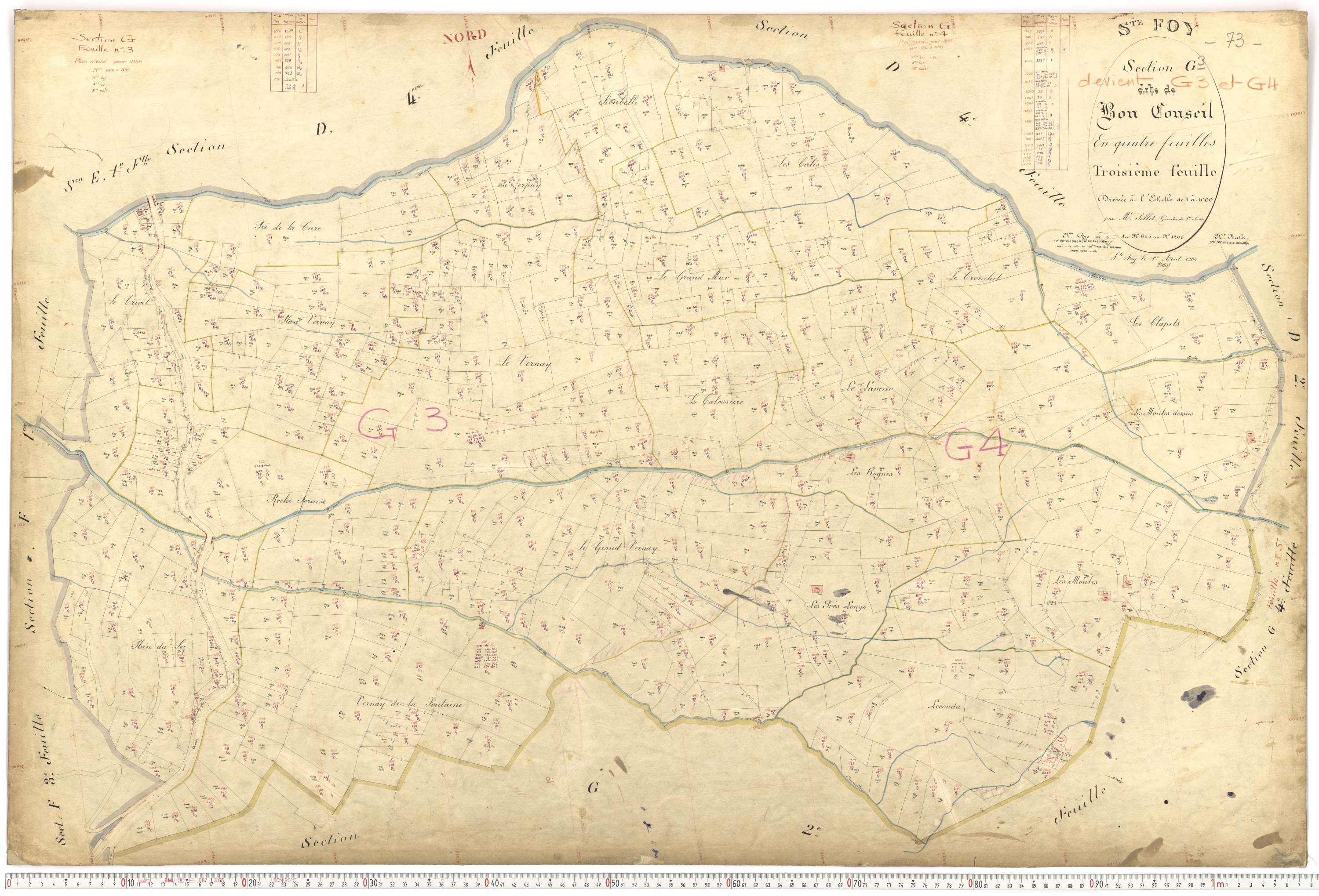 Sainte-Foy-Tarentaise - Plans cadastraux du premier cadastre français.